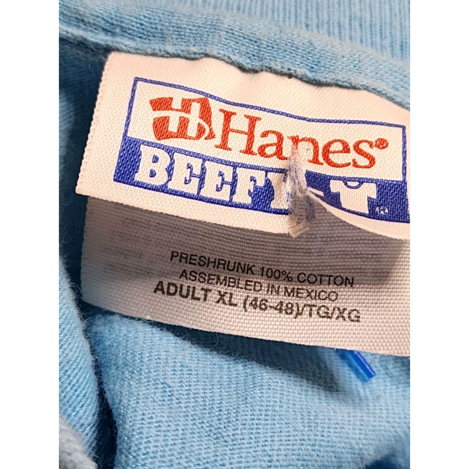 Hanes VINTAGE Hanes Y2K T-Shirt Mens XL Blue Solid Religious Jesus Christ Yacht Sailor 90s 2000s Beach God Bible Verse Decade 1990s Size US XL / EU 56 / 4 - 5 Thumbnail