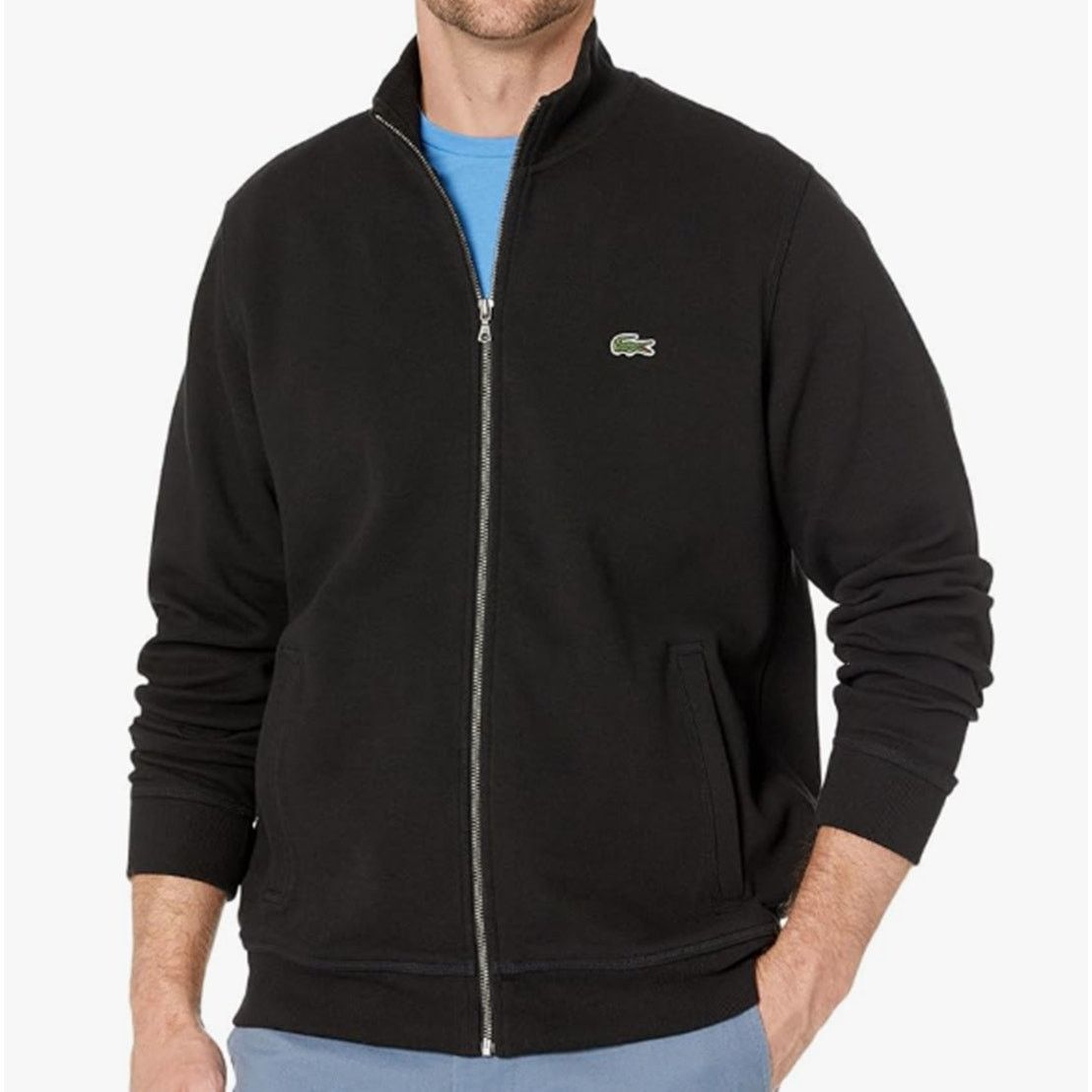 Lacoste Lacoste Long Sleeve Full Zip Sweatshirt Black 7 2XL Size US XXL / EU 58 / 5 - 1 Thumbnail