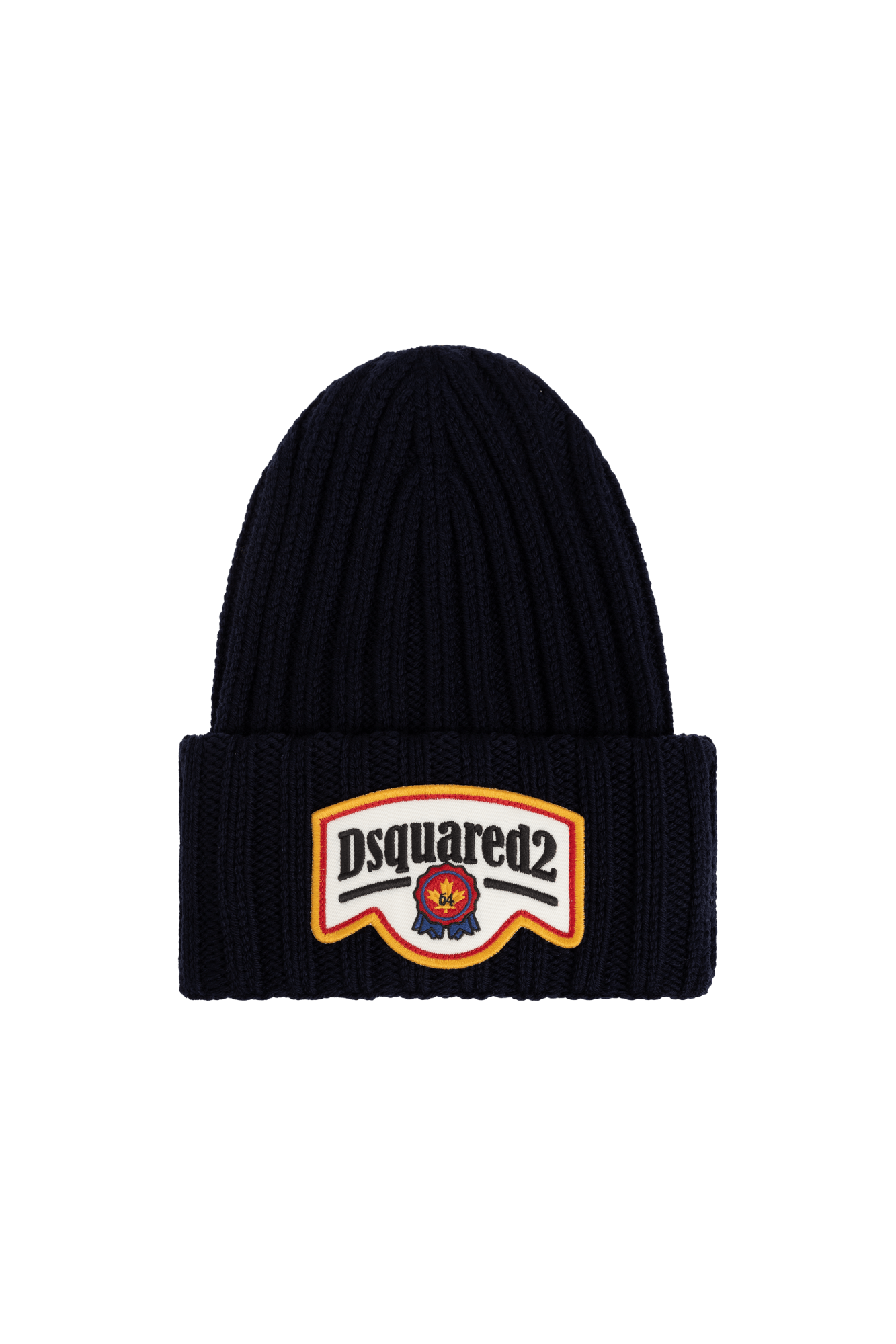 Dsquared2 o1s22i1n1124 Size: OS / Logo Patch Beanie (Hat/Cap) in Blue Size ONE SIZE - 1 Thumbnail