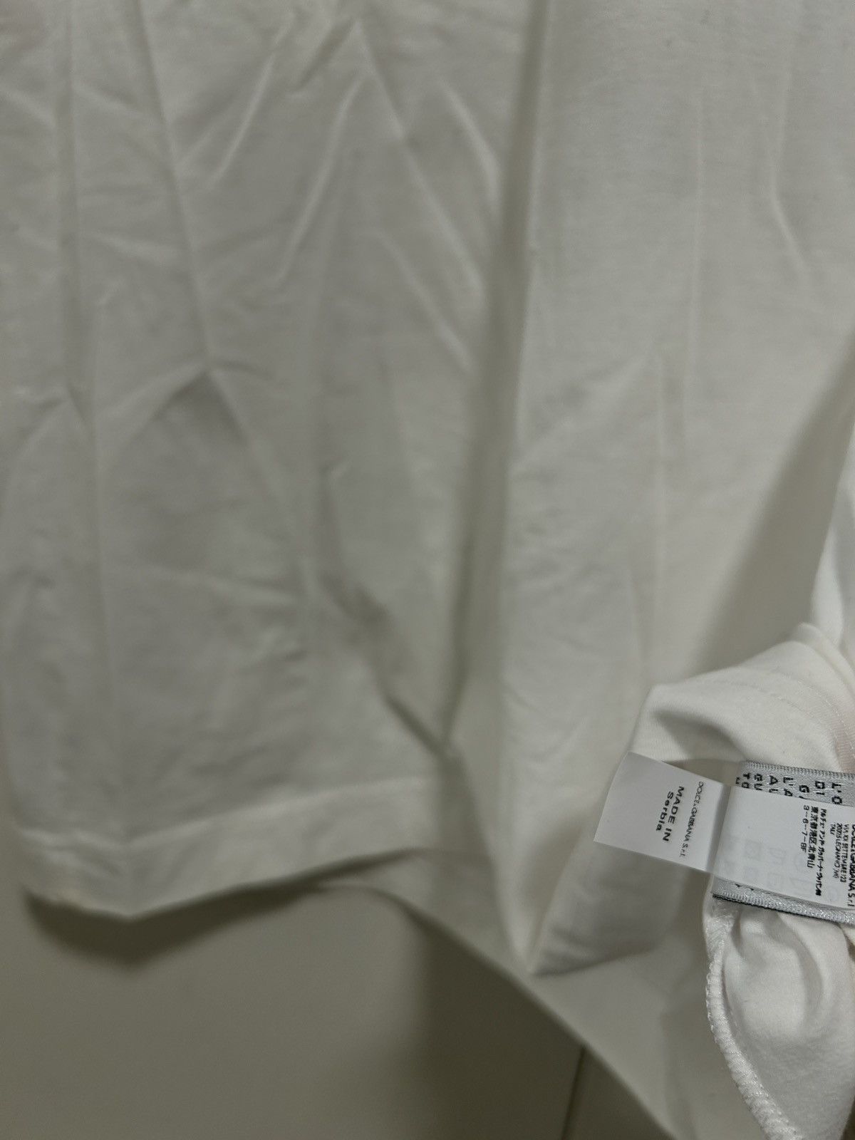 Dolce & Gabbana White stretch logo crewneck t-shirt Size US M / EU 48-50 / 2 - 7 Thumbnail