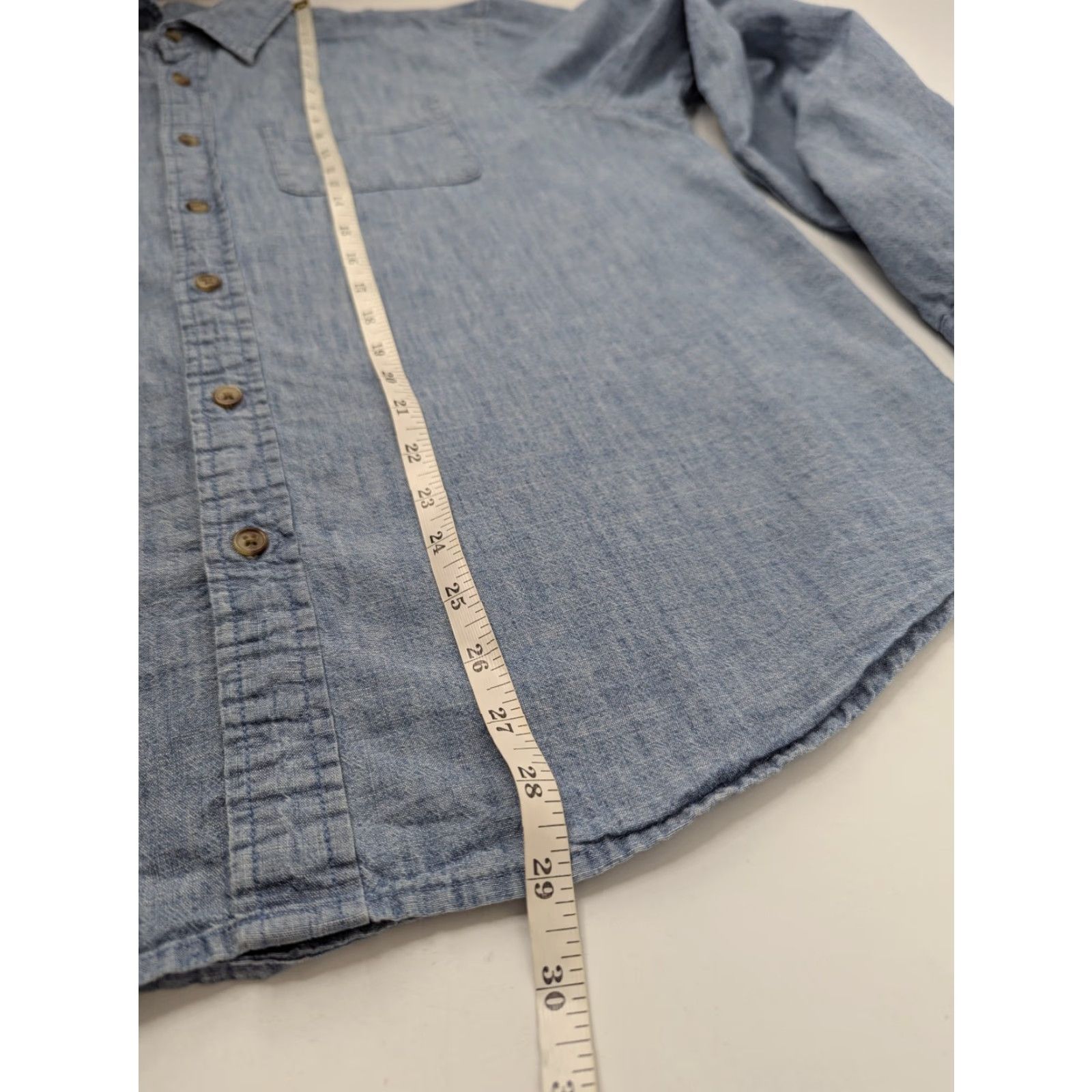 Old Navy Old Navy Shirt Men's XL Blue Chambray Button-Front Cotton Regular Fit Size US XL / EU 56 / 4 - 5 Thumbnail