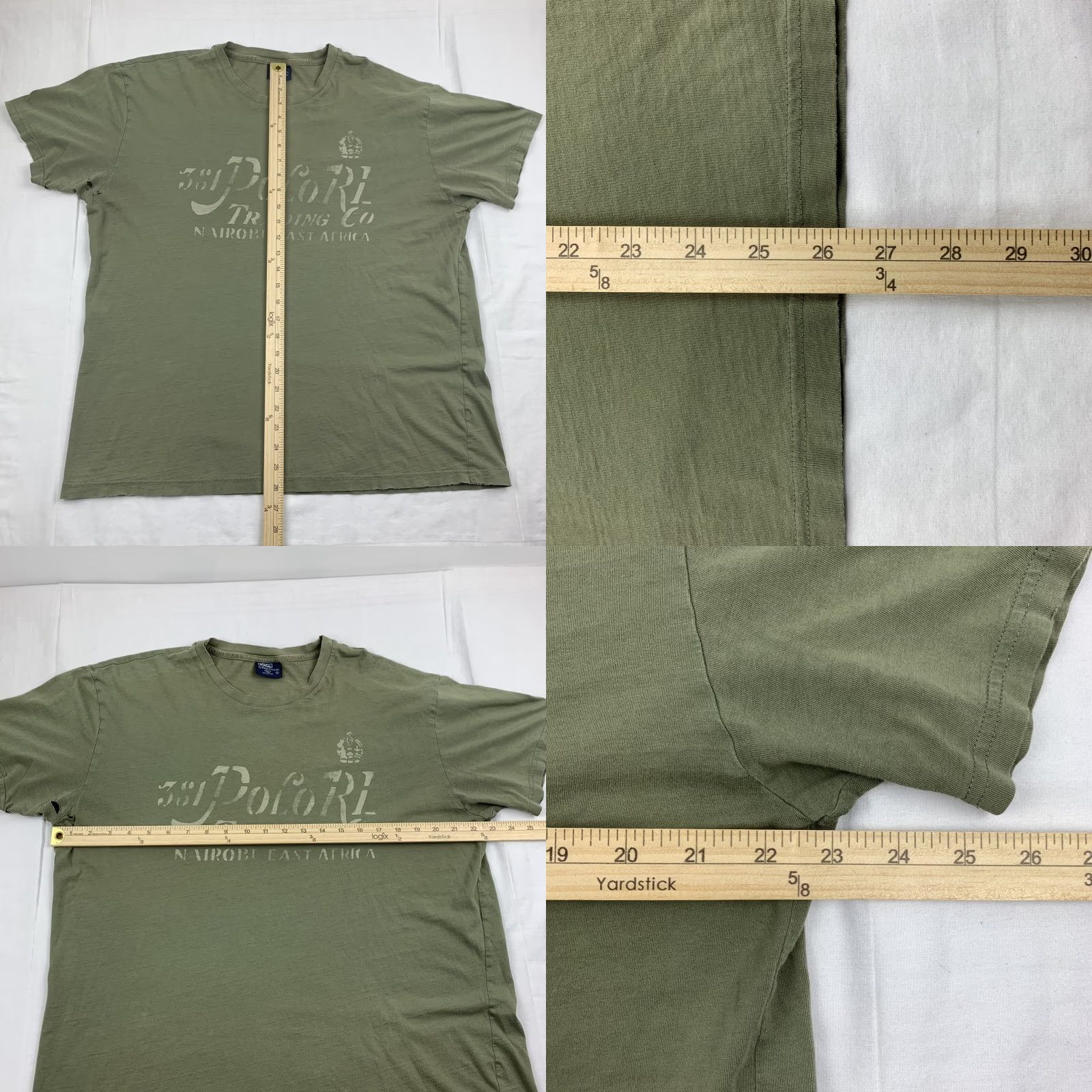 Polo Ralph Lauren VINTAGE Polo Ralph Lauren Trading Company T Shirt Adult Large Green Logo 90s Y2K Mens Size US L / EU 52-54 / 3 - 8 Thumbnail