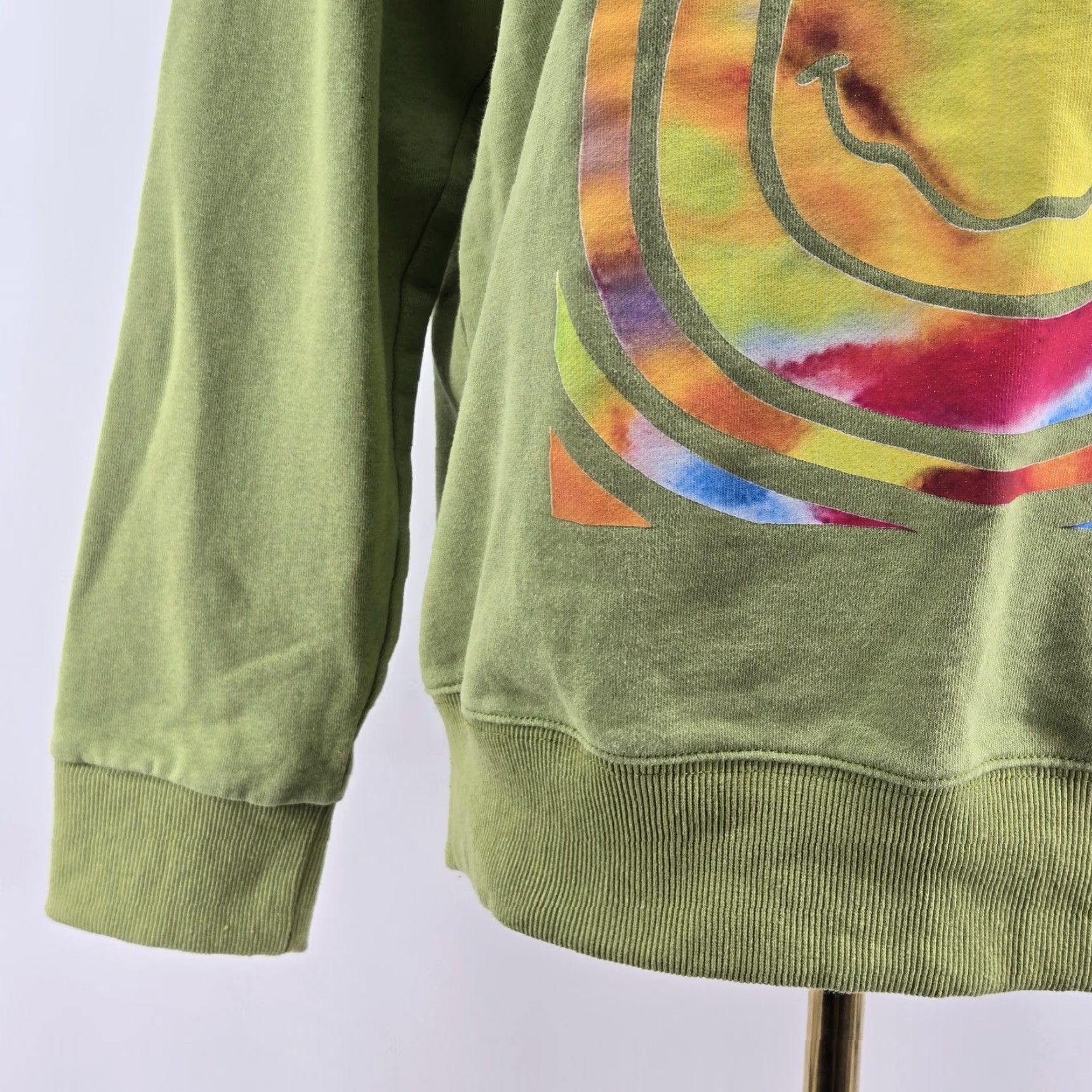 Logo 7 Nirvana Sweatshirt Mens M Green Pullover Fleece Graphic 90s Grunge Logo Size US M / EU 48-50 / 2 - 3 Thumbnail
