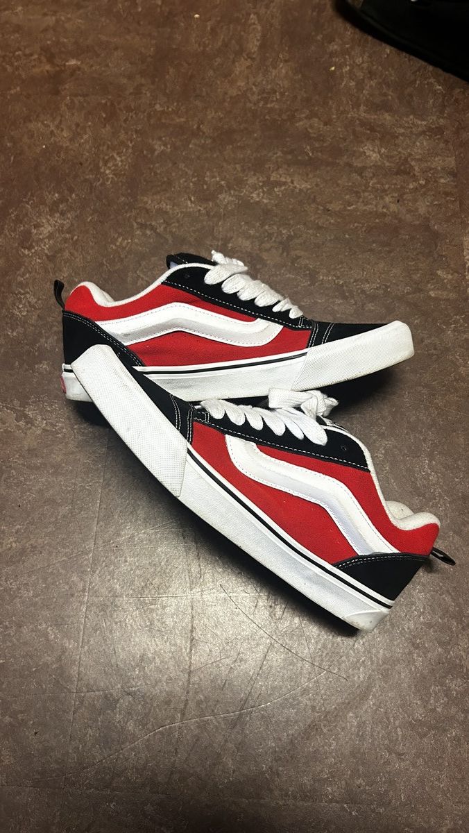 Vans Vans Knu Skool Red/Black/White Size US 10.5 / EU 43-44 - 5 Thumbnail
