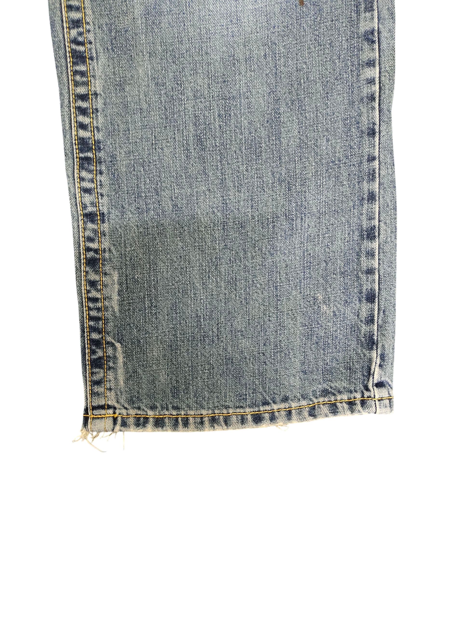 Artful Dodger Vintage Request Embroidered Distress Loose Denim Jeans Size US 34 / EU 50 - 6 Thumbnail
