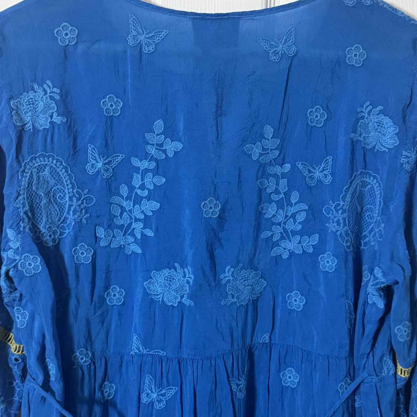 Other NWT Johnny Was Embroidered Boho Dress with Eyelet Sleeves Size M / US 6-8 / IT 42-44 - 7 Thumbnail