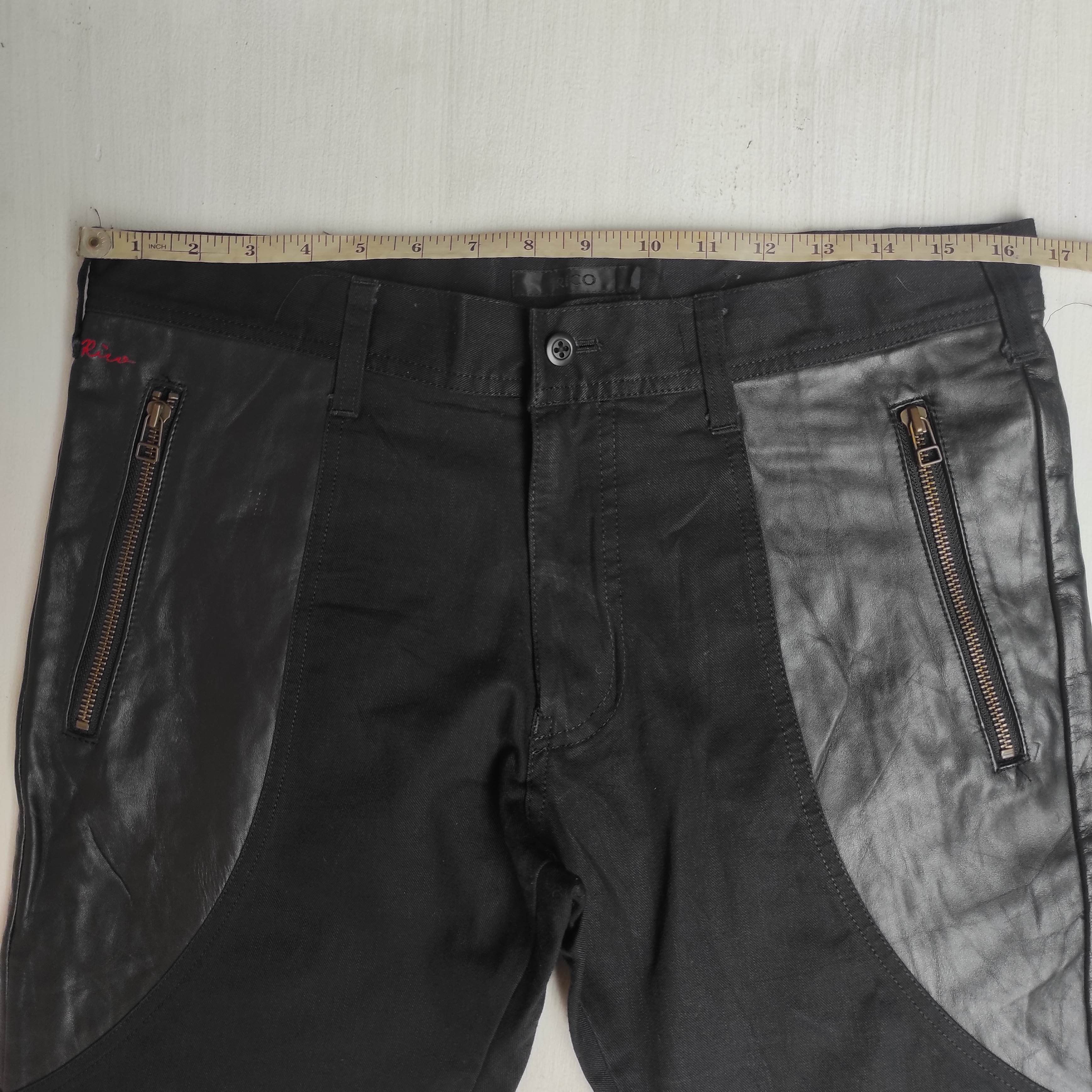 14th Addiction Flare Rico Japan Leather Bootcut Denim Jeans Size US 32 / EU 48 - 16 Thumbnail