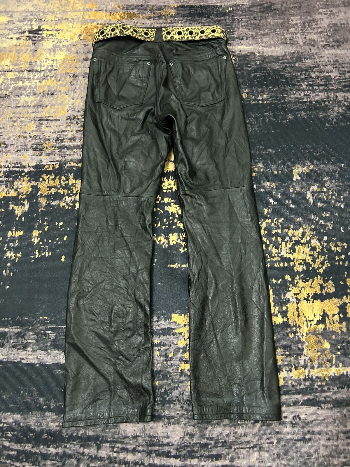 Takeo Kikuchi Takeo Kikuchi Fleur Leather Pants Size US 30 / EU 46 - 4 Thumbnail