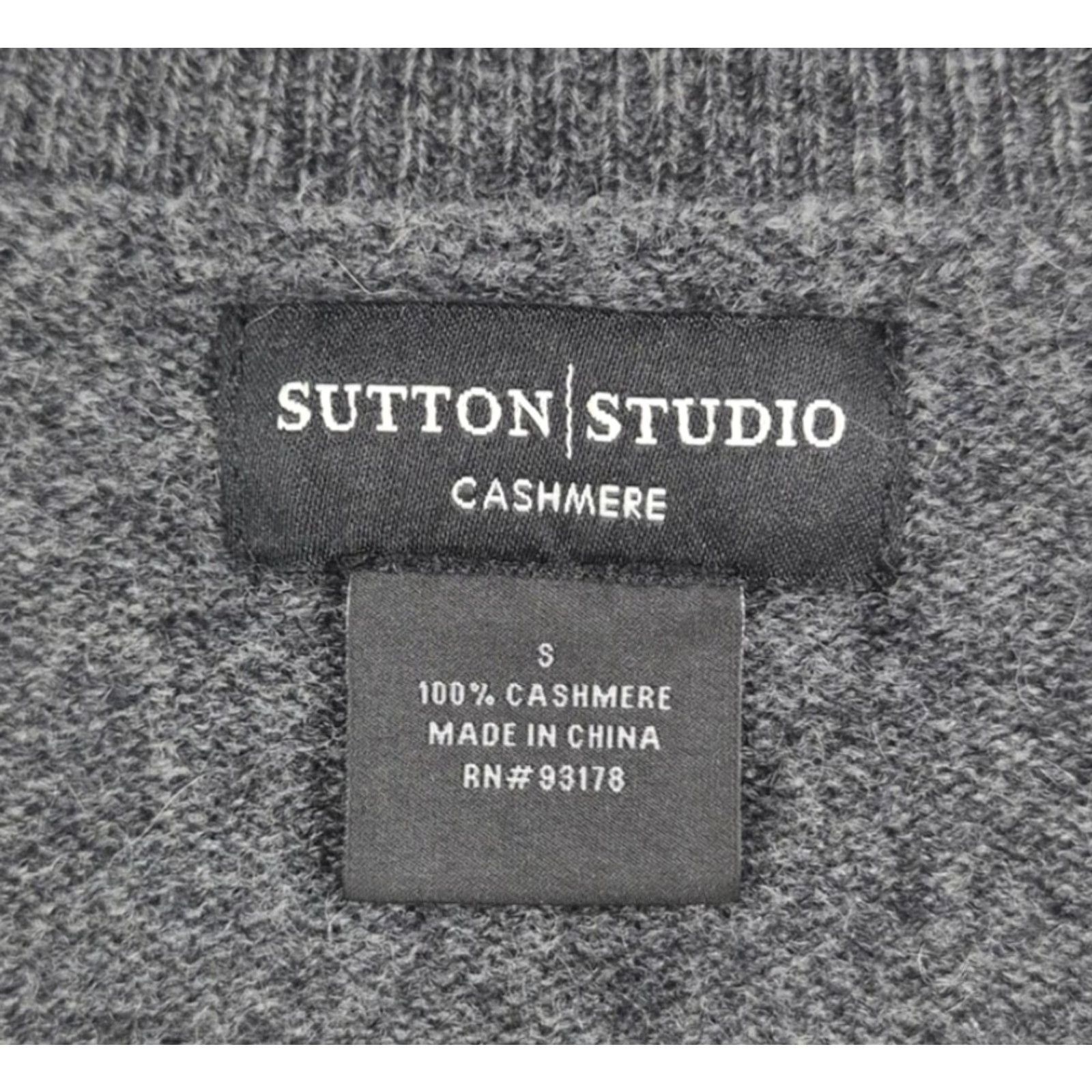 Vintage Sutton Studio Sweater Womens Small Gray 100% Cashmere V Neck Knit Pullover Size S / US 4 / IT 40 - 5 Thumbnail