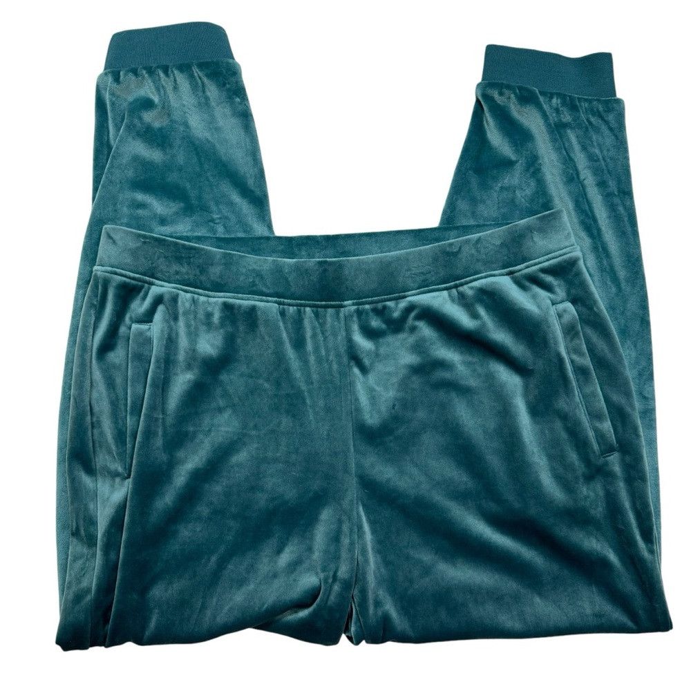 Chicos New Chico's Zenergy Velour Teal Jogger Size 2 US L Size 36" / US 14 / IT 50 - 2 Thumbnail