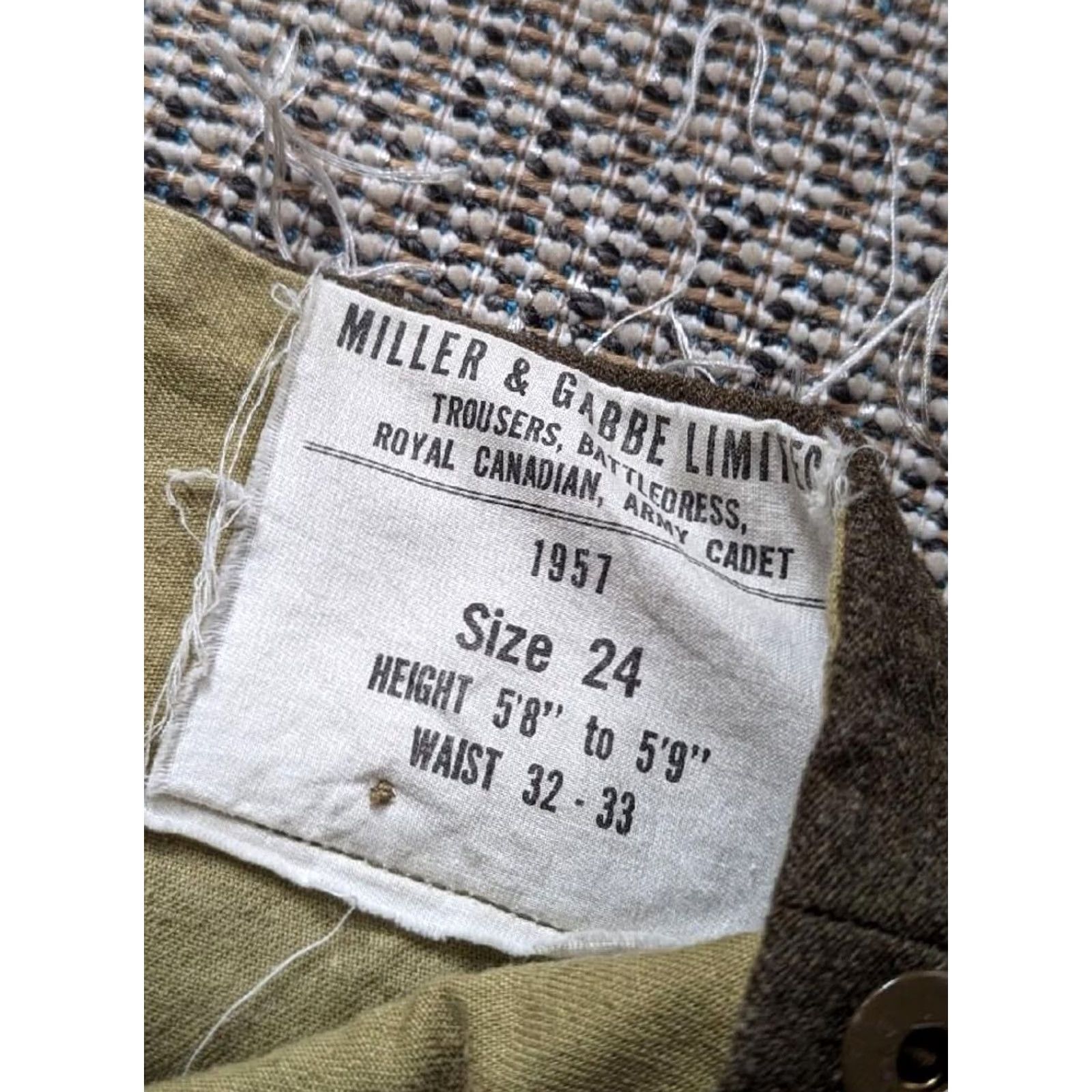 Vintage VINTAGE Miller & Gabbe Limited Army pants 32x30 Wool Green Men 1957 Canada CADET WWII Military Pants Mens Green Wool 32x30 Canada 1957 Size US 32 / EU 48 - 3 Thumbnail