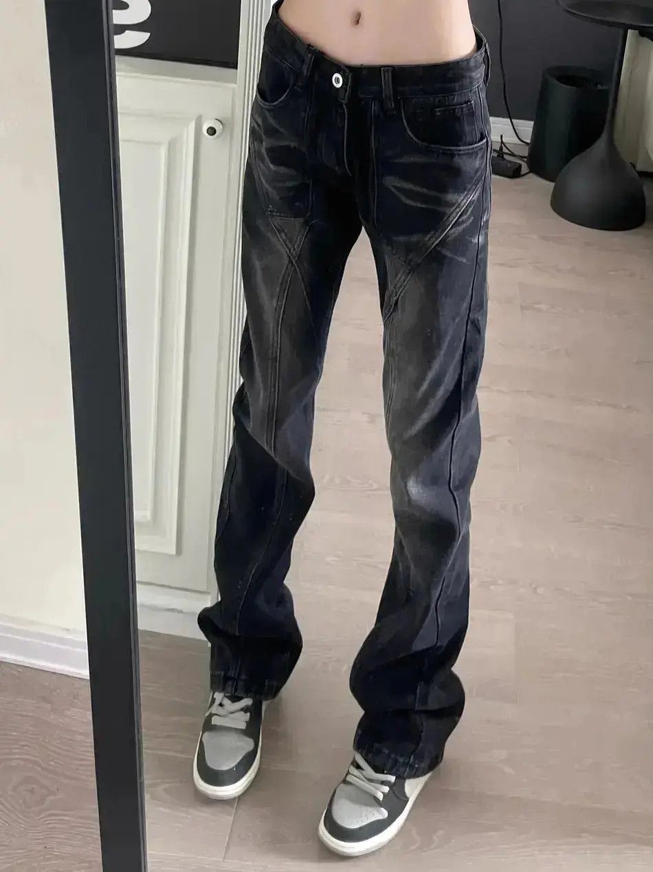 Japanese Brand Hip hop straight leg loose patchwork jeans Size US 32 / EU 48 - 6 Thumbnail