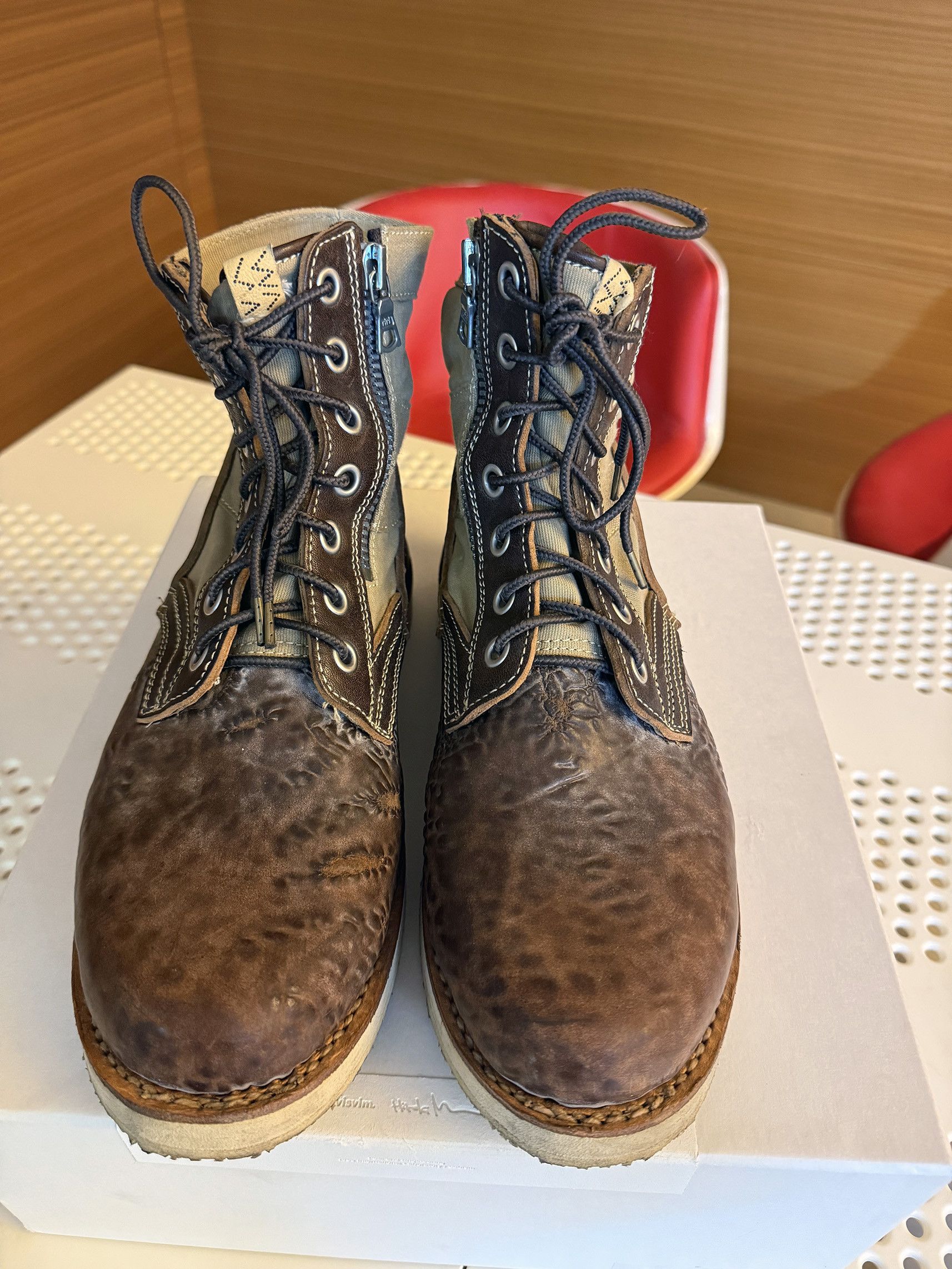 Visvim Contrary Department SS22 7 Hole '73-Folk Boots Dk. Brown M9 Size US 9 / EU 42 - 4 Thumbnail