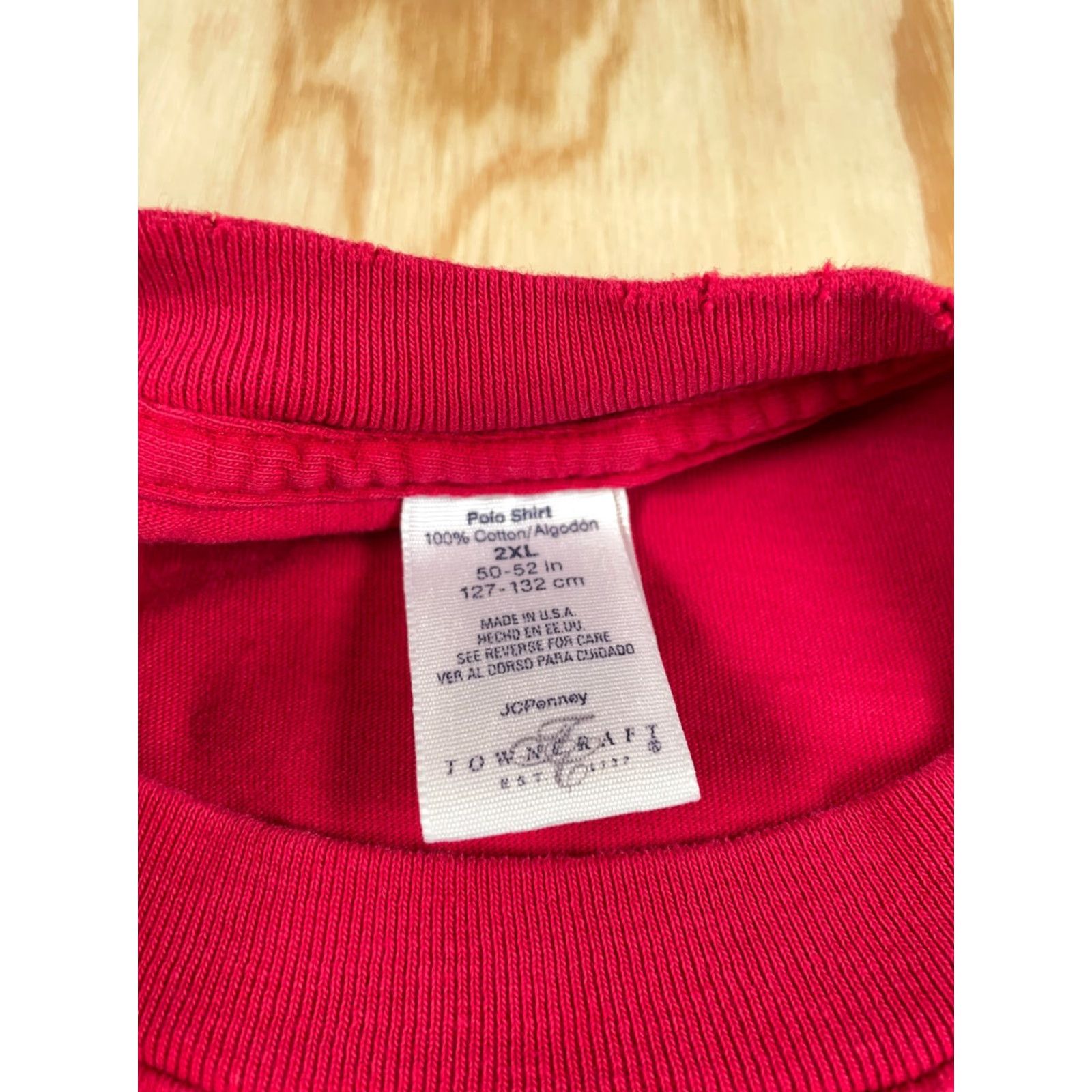 Vintage VINTAGE TownCraft Polo Pocket T-Shirt Adult Large Red Single Stitch USA Made 80s Retro Mens Size US L / EU 52-54 / 3 - 3 Thumbnail