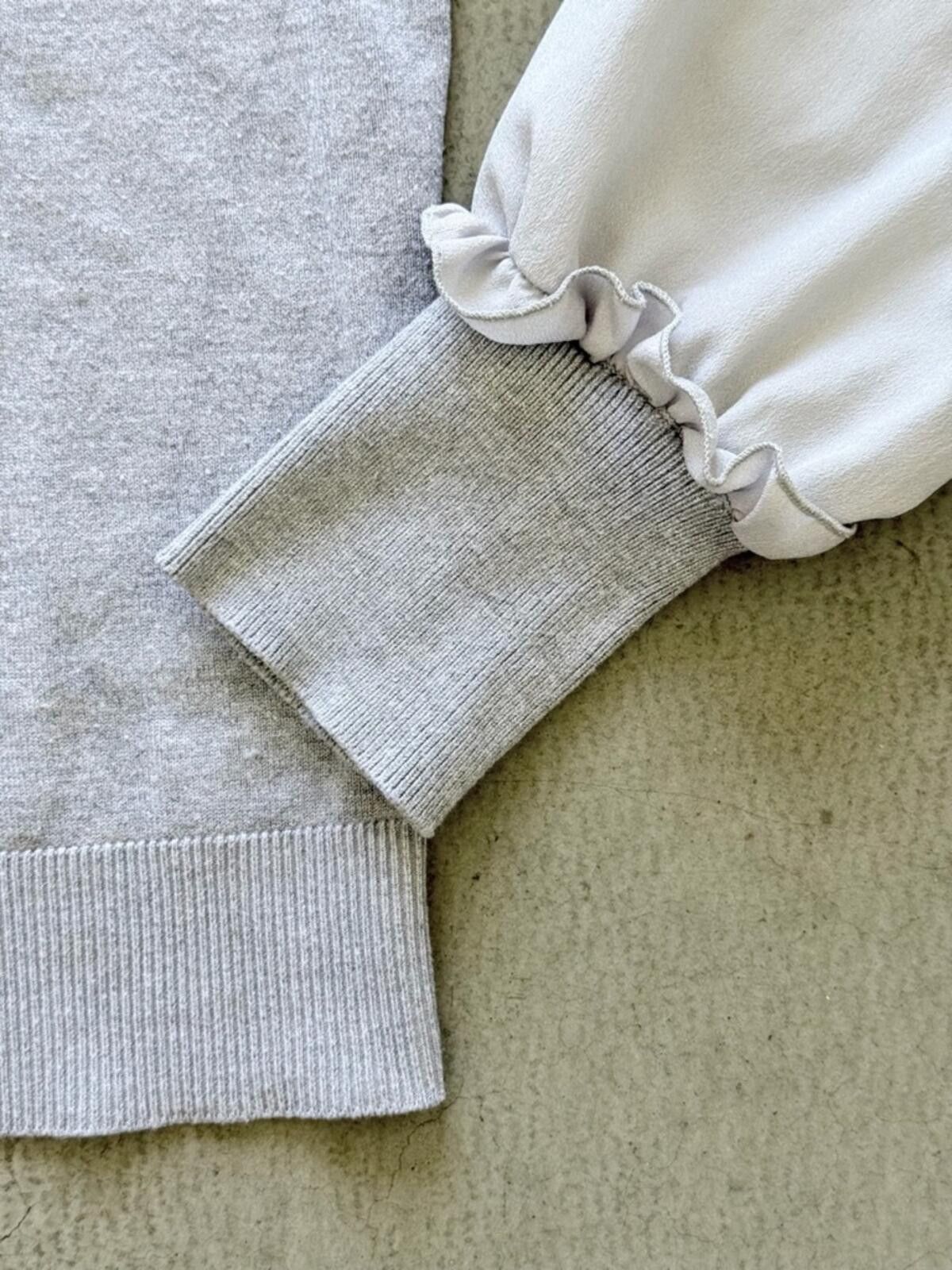DKNY DKNY / Mixed Media Knit Sweater / Grey Size M / US 6-8 / IT 42-44 - 8 Thumbnail
