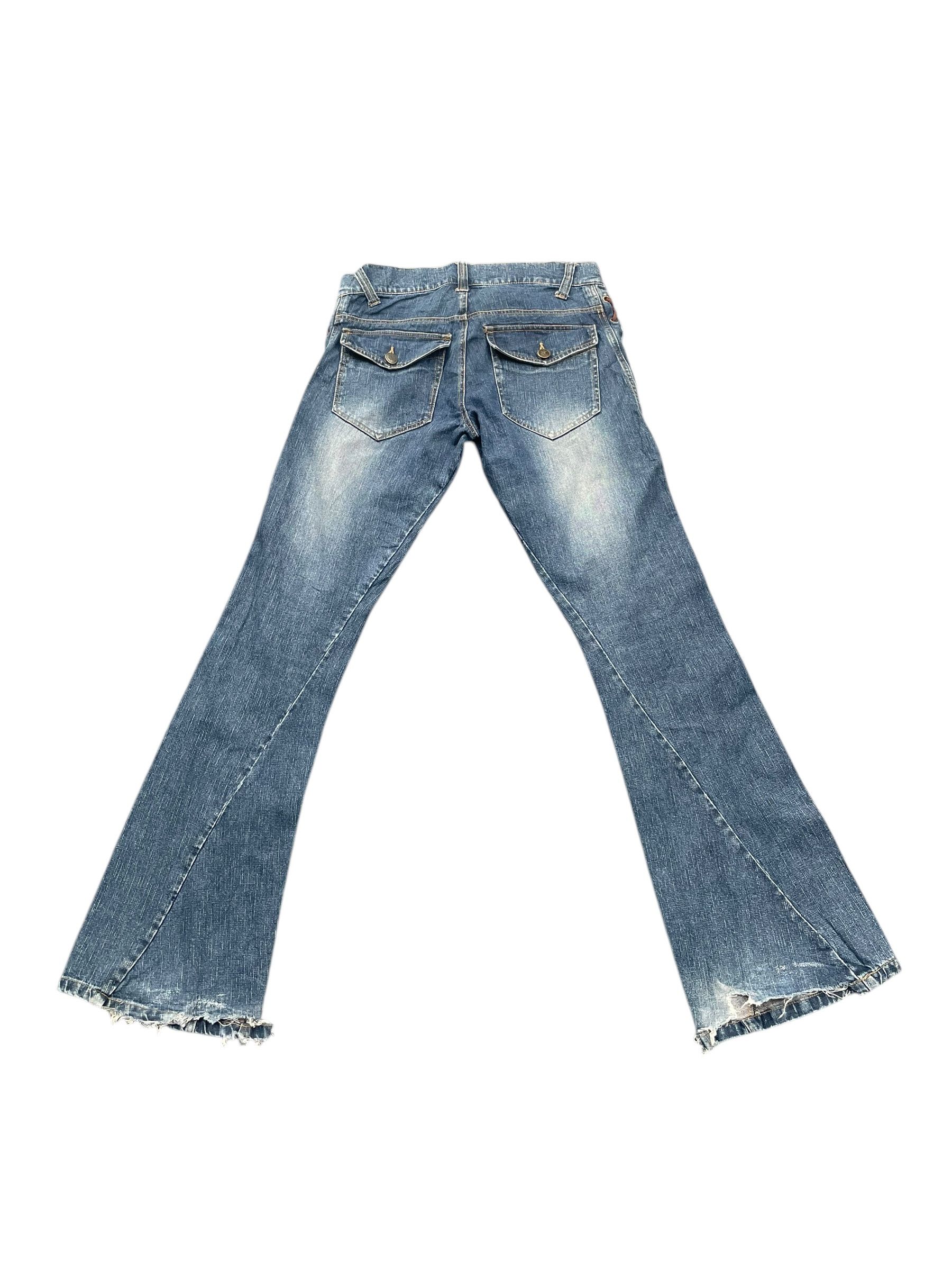 Japanese Brand Cool Drive Striker Flare Distersed Lace Up Jeans Size US 34 / EU 50 - 4 Thumbnail