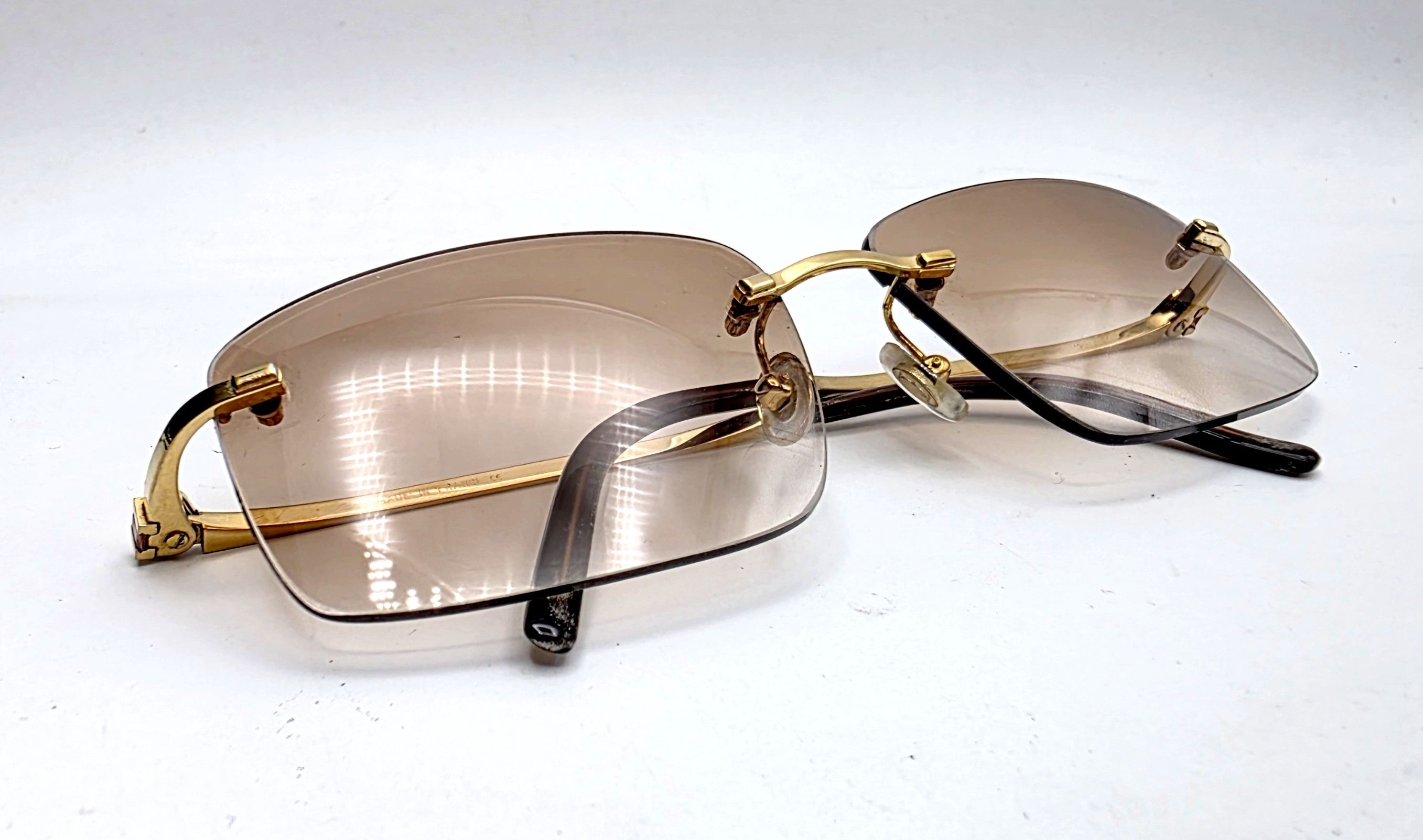 Cartier Luxury Cartier Pink Sapphire Sunglasses 17309 Size ONE SIZE - 4 Thumbnail
