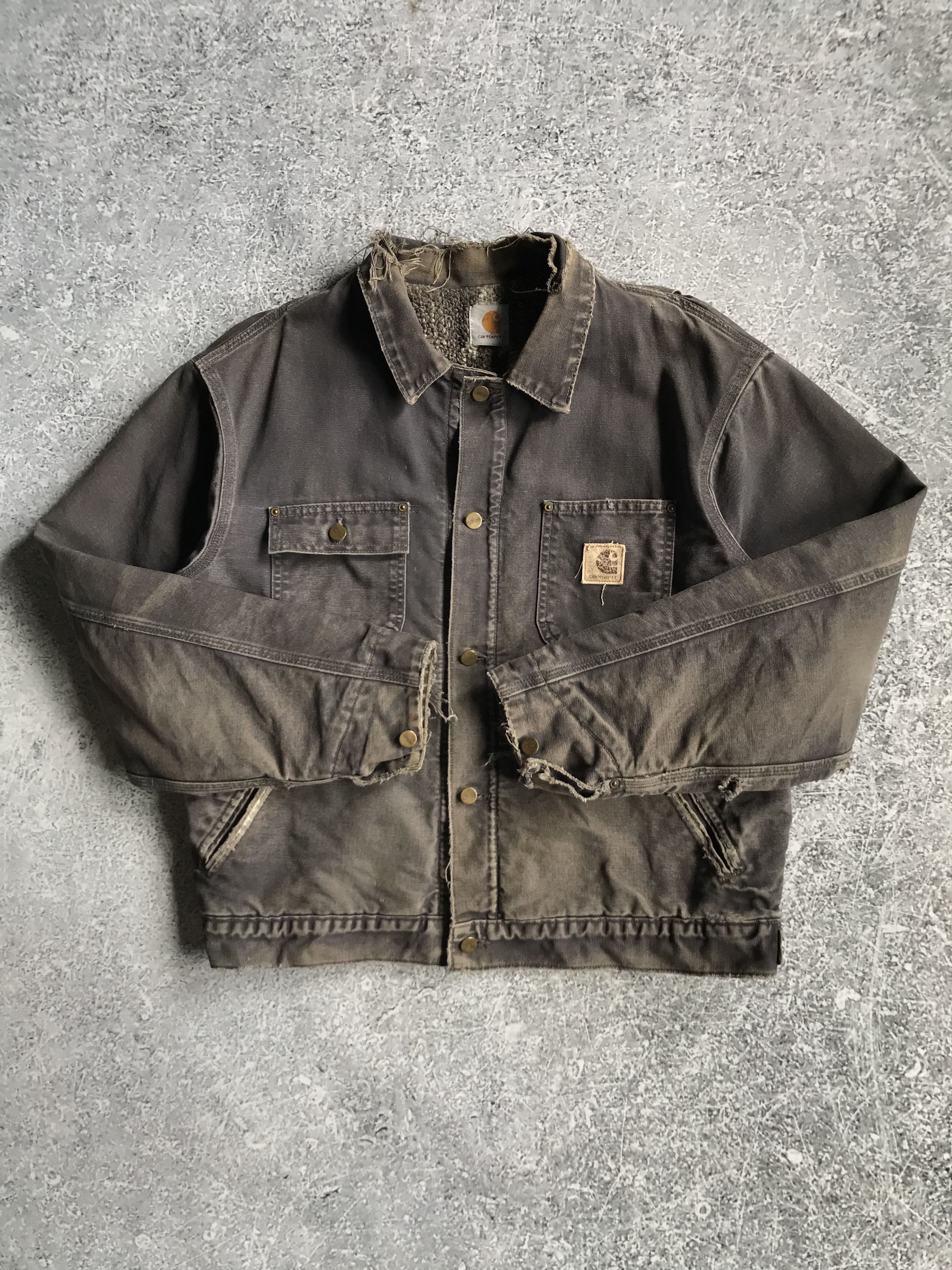 Carhartt 1990's Southwest Denim Aztec Carhartt Active Jacket JB848