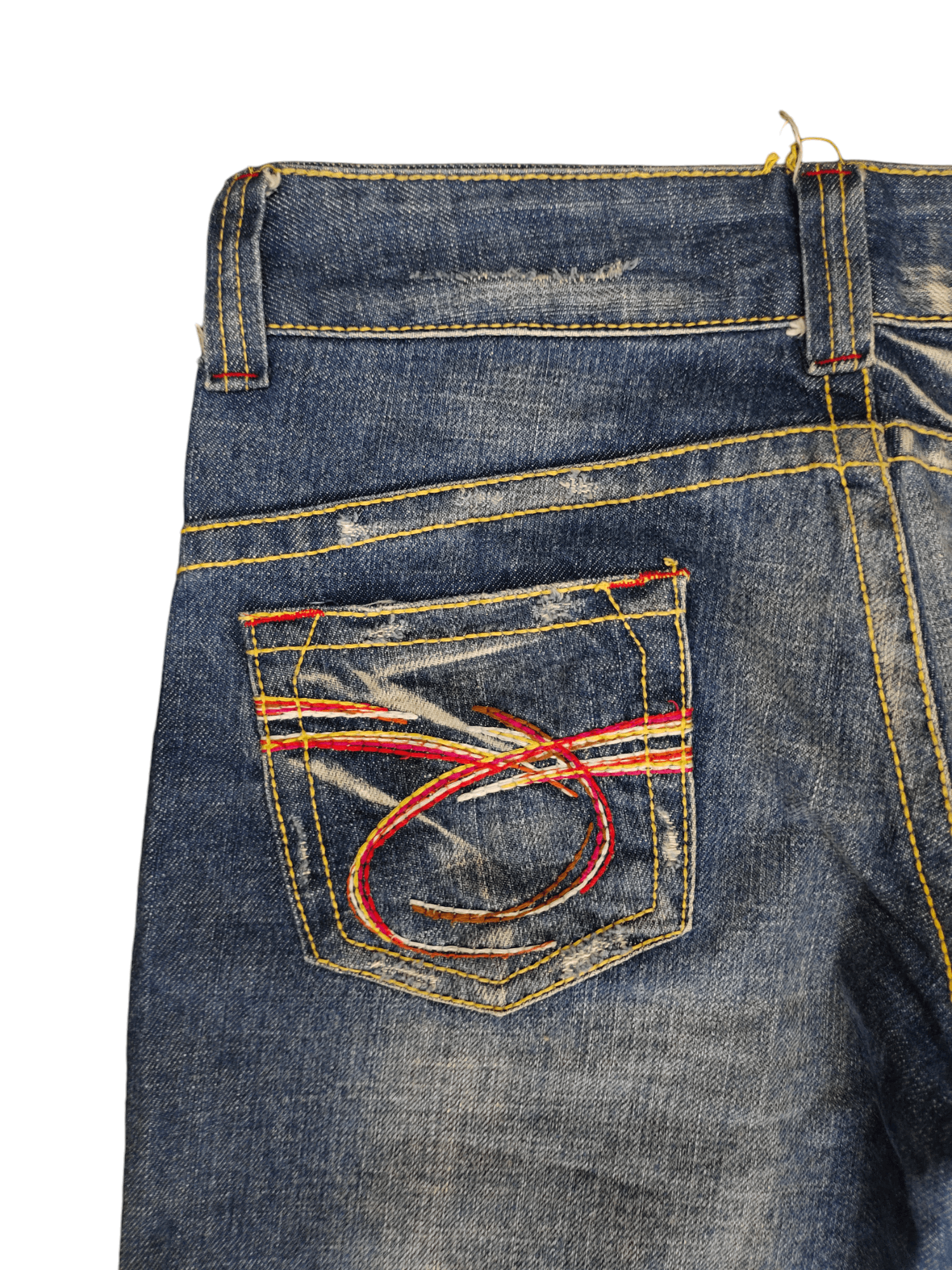 If Six Was Nine Flare Baggy Jean Red Pepper Distres Faded Low Rise Boot Cut Size US 29 - 13 Thumbnail