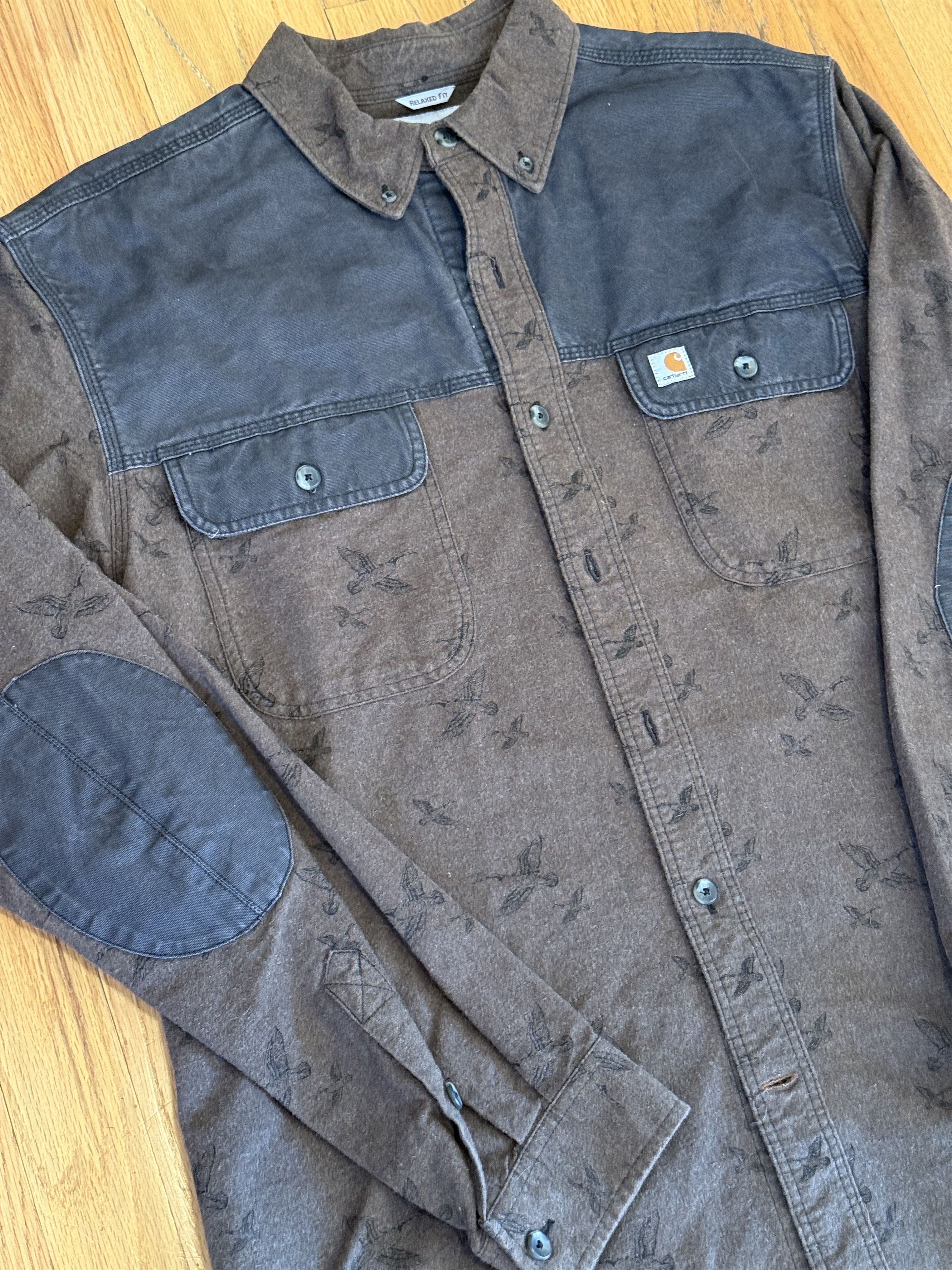 Carhartt Carhartt Burleson Printed Shirt - Goose Duck Flannel Size US L / EU 52-54 / 3 - 1 Thumbnail