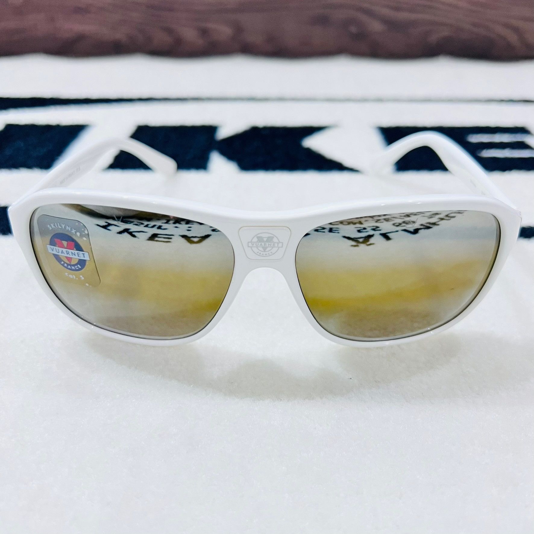 Vuarnet Vuarnet Skilynx Lens White Frame Gradient Gold Sunglasses Size ONE SIZE - 2 Thumbnail