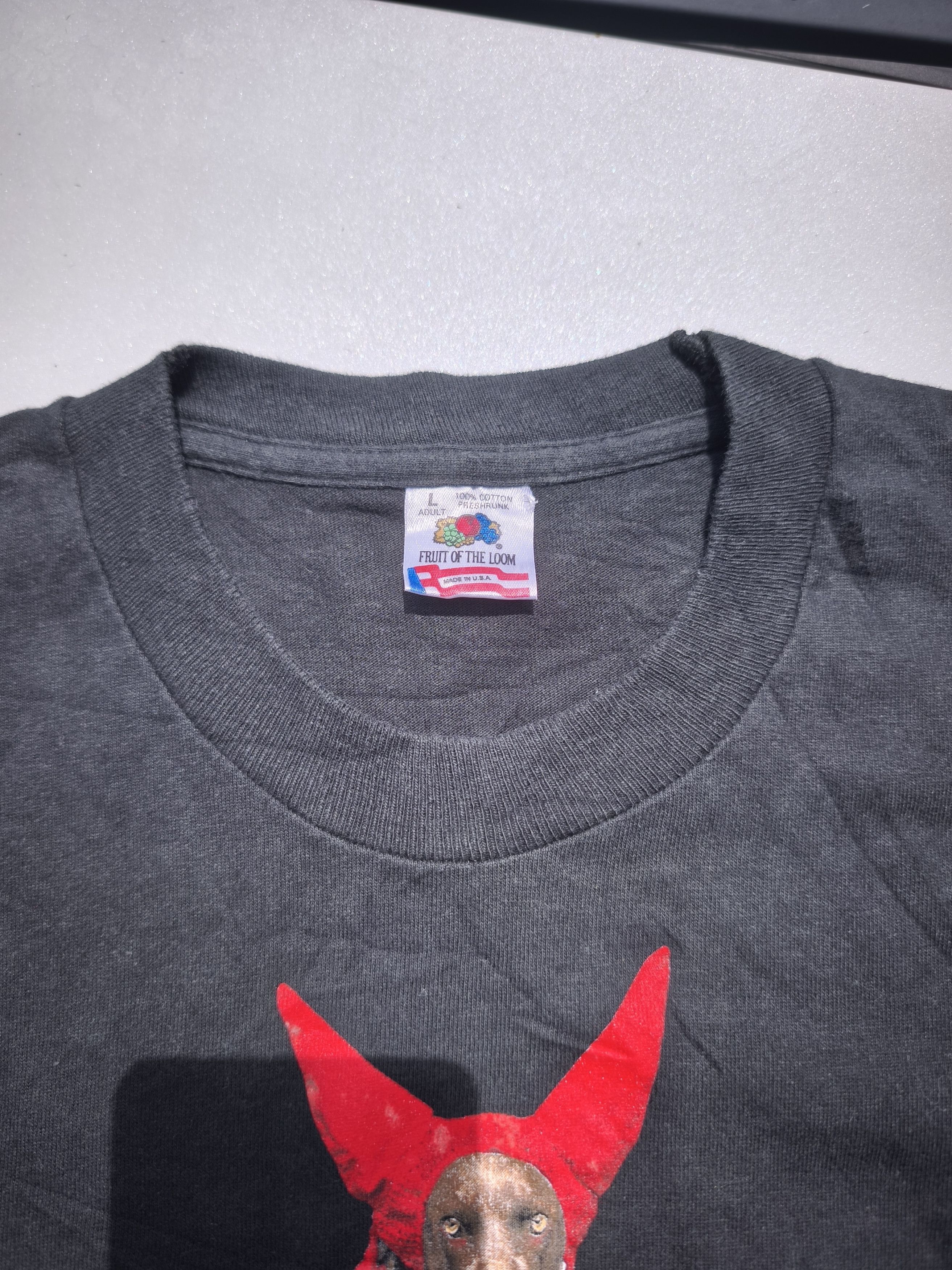 Fruit Of The Loom Ultra Rare!! Vintage Devil Dog 90s T-shirt Size US L / EU 52-54 / 3 - 3 Thumbnail