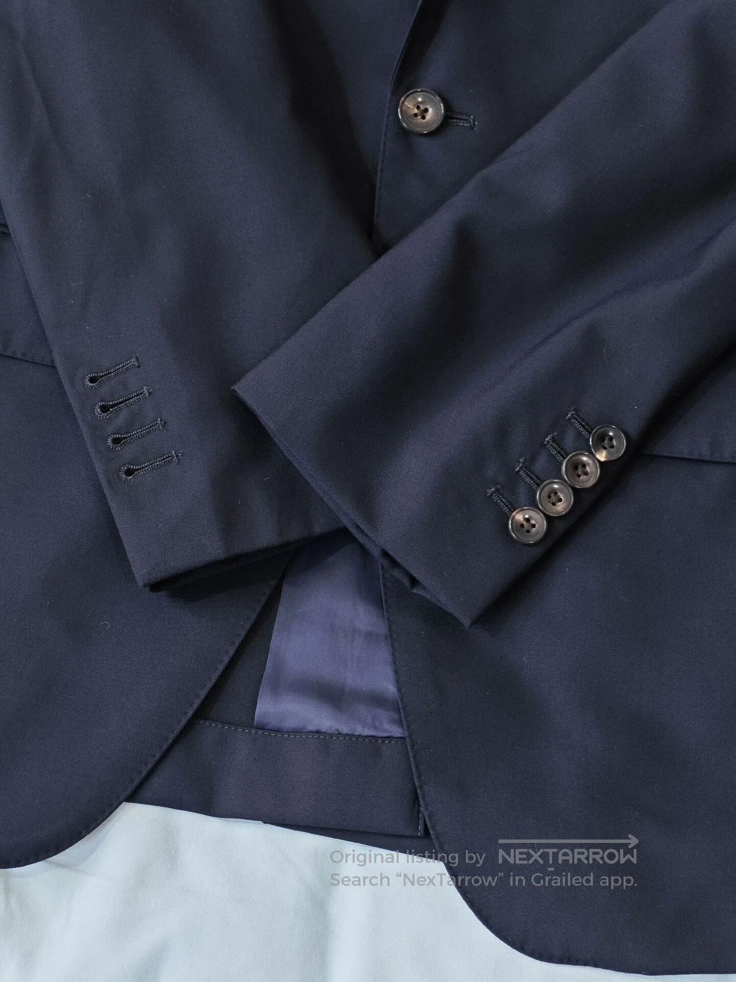 Japanese Brand Italian VBC Wool Half-Lined Suit. Size US S / EU 44-46 / 1 - 2 Thumbnail