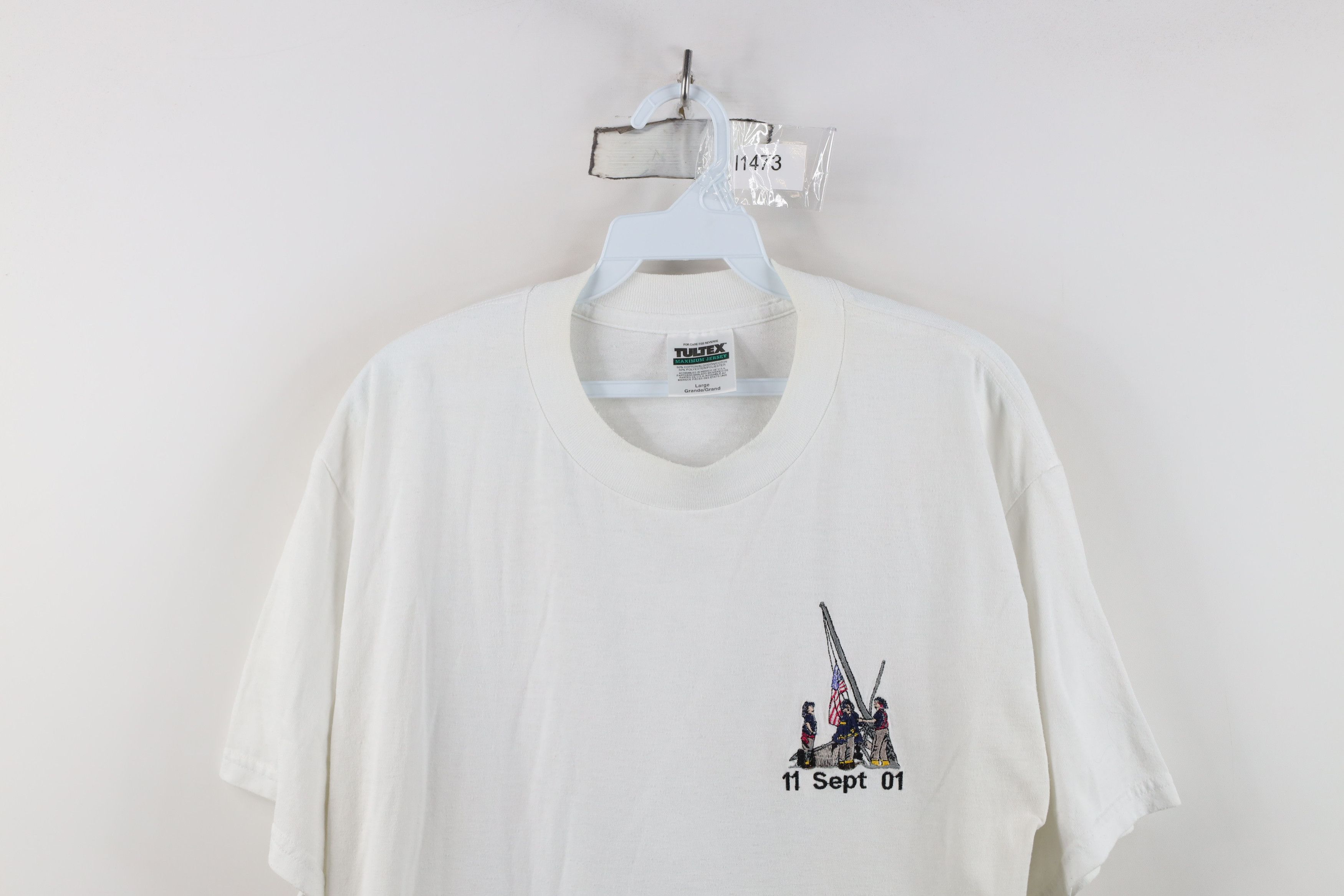 Vintage Vintage September 11 2001 New York Firefighters T-Shirt Size US L / EU 52-54 / 3 - 2 Thumbnail