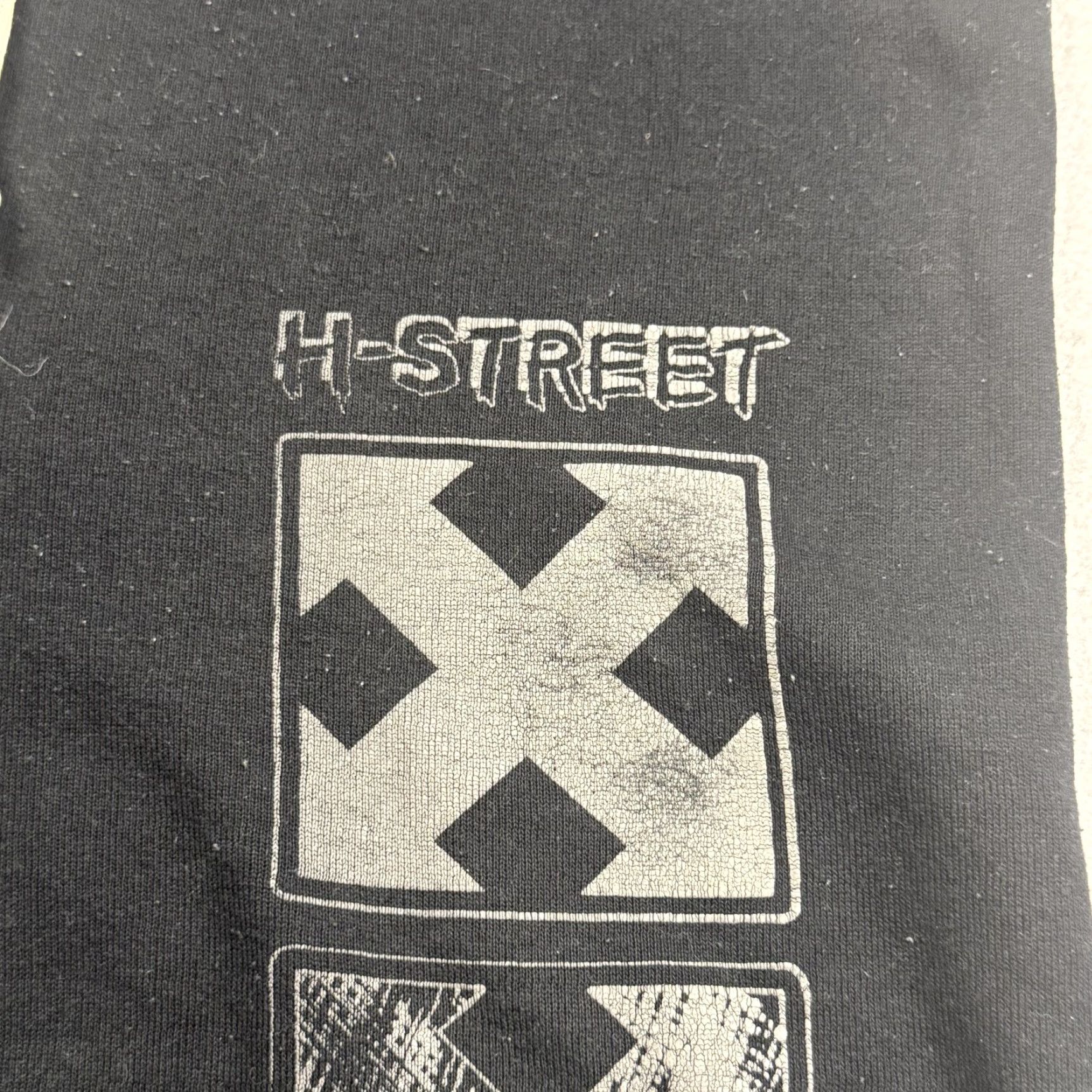 Toffs VINTAGE H-Street Sweat Shorts Mens Skate Graphic Cut Offs Distressed 80s Vision Size US 37 - 2 Thumbnail