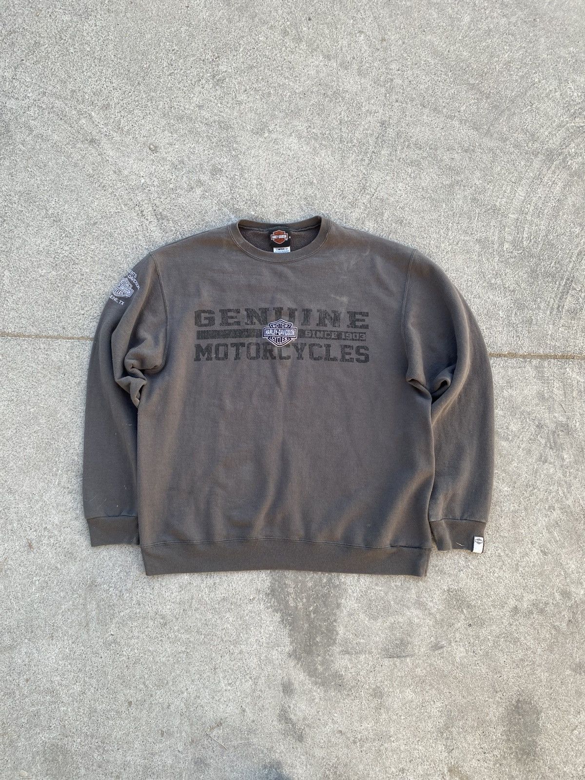 Harley Davidson × Vintage Vintage Harley Davidson Sweatshirt Gray Size US M / EU 48-50 / 2 - 2 Thumbnail