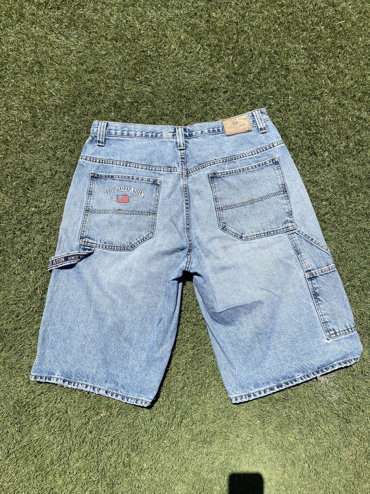 U.S. Polo Assn. Y2K US Polo ASSN Mens Jeans 36 Carpenter Shorts Light Wash Size US 36 / EU 52 - 7 Thumbnail