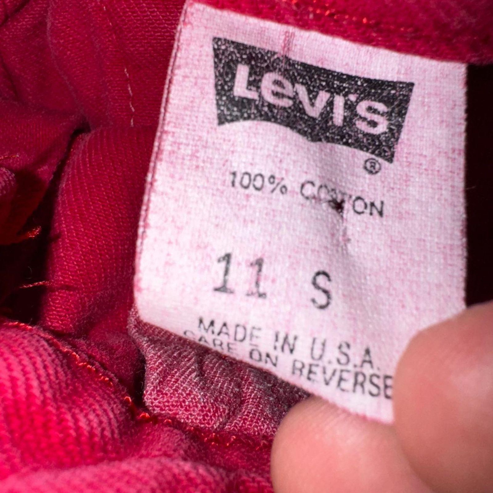 Levi's Vintage y2k levis strauss denim over dyed red 90s jeans Size 32" / US 10 / IT 46 - 5 Thumbnail
