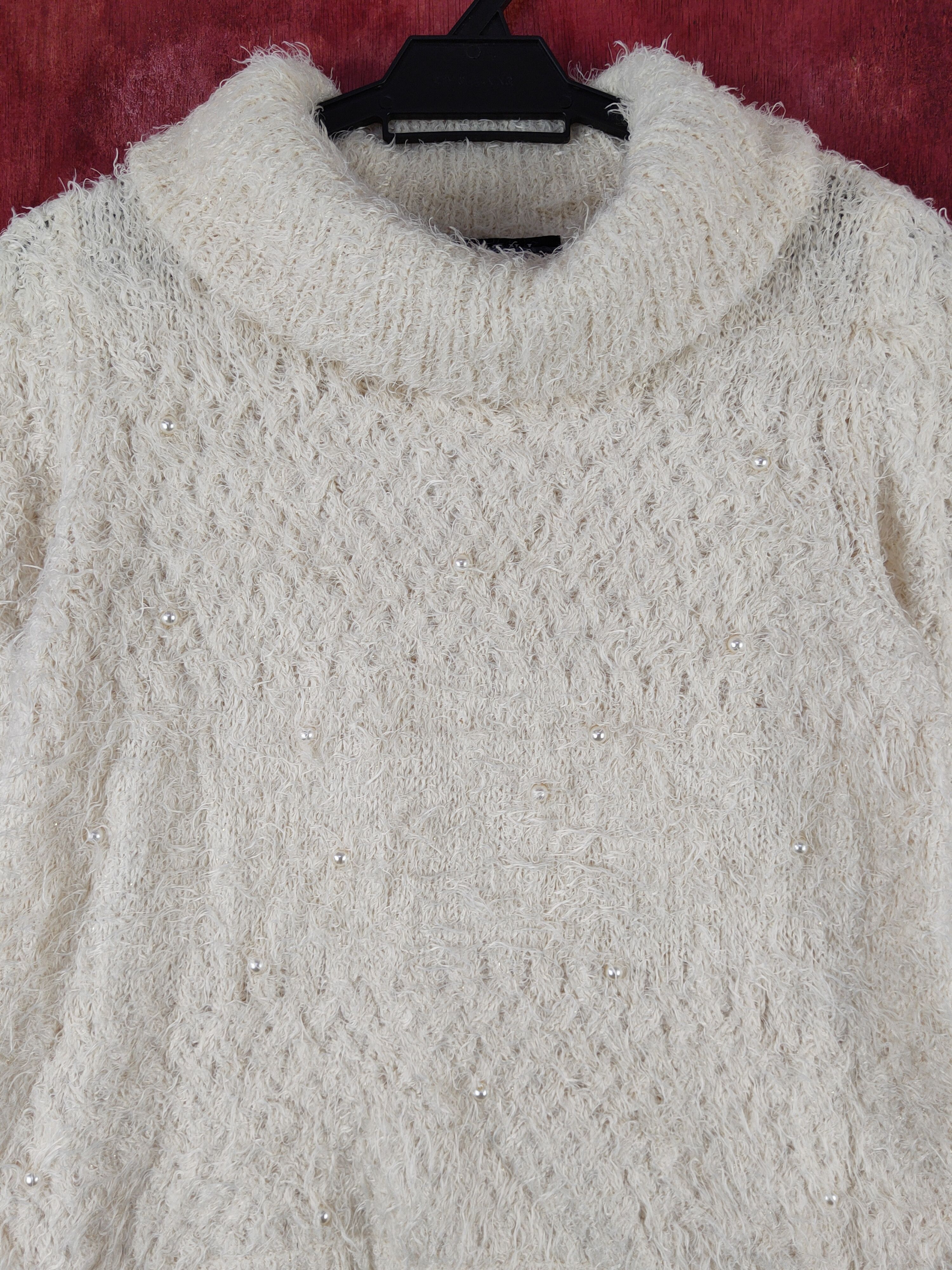 Homespun Knitwear × Japanese Brand Ingni Yellow Shag Shaggy Fur Mohair Knitwear #S2083 Size M / US 6-8 / IT 42-44 - 3 Thumbnail