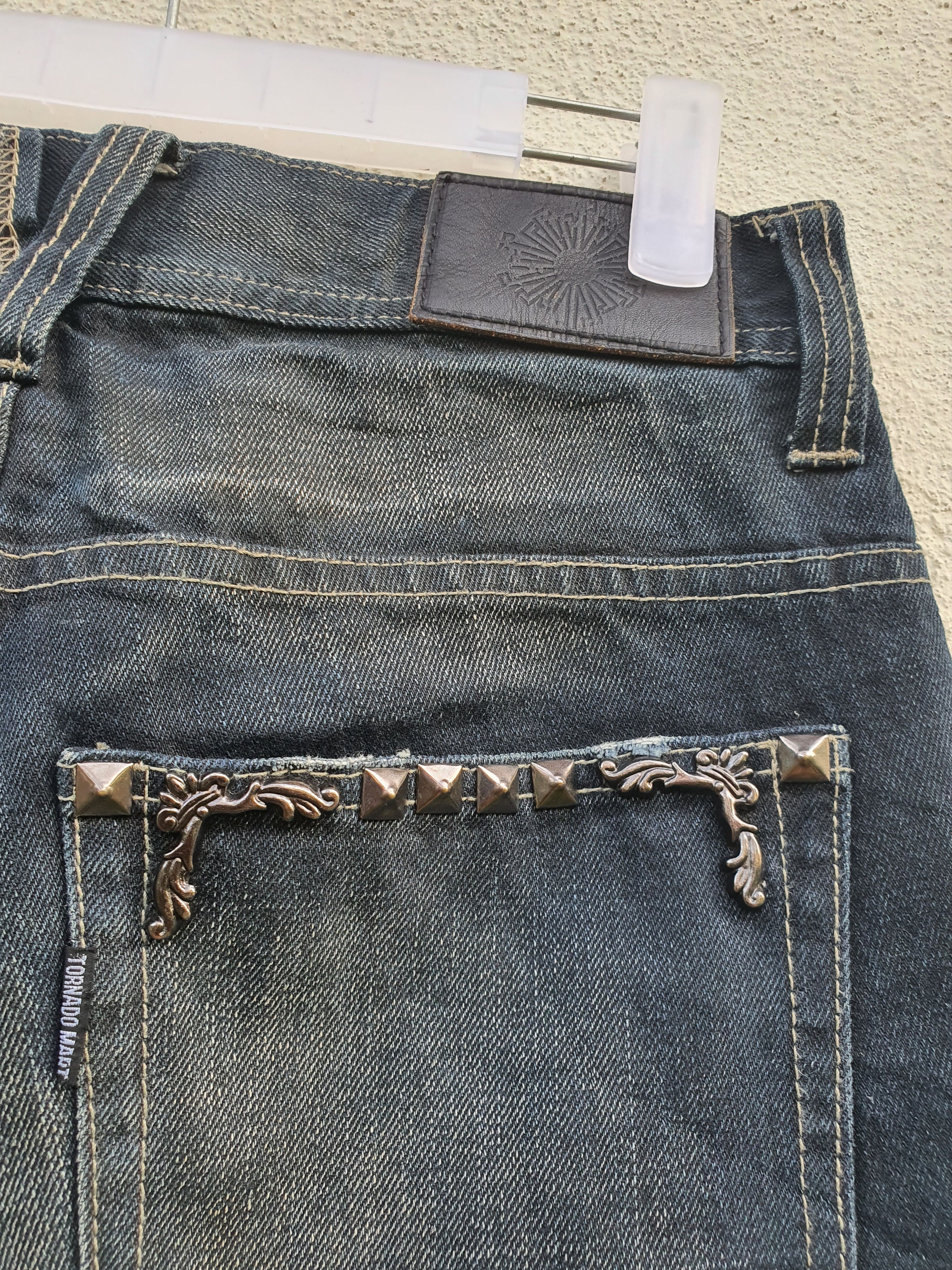 Tornado Mart 🔥 Vtg TORNADO MART Studded Shorts Denim Jeans Size US 32 / EU 48 - 11 Thumbnail