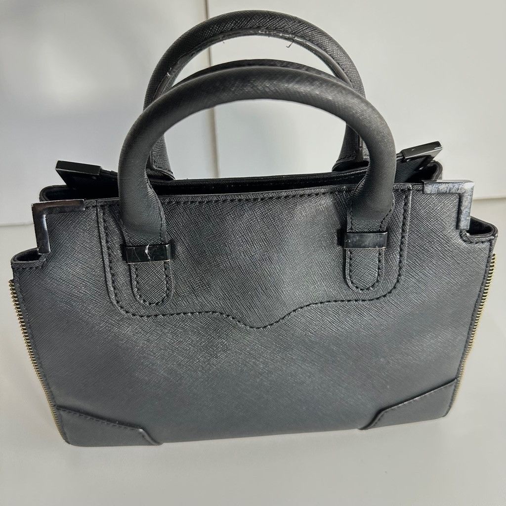 Rebecca Minkoff Rebecca Minkoff Saffiano Leather Black Satchel Crossbody Bag Size ONE SIZE - 2 Thumbnail