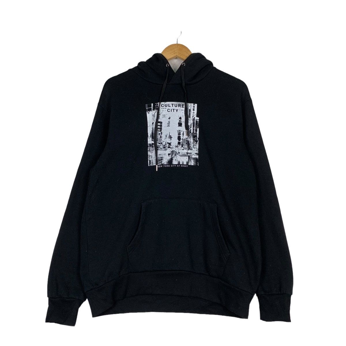 Japanese Brand Culture City New York City At Night Graphic Hoodie #0994-C44 Size US L / EU 52-54 / 3 - 2 Thumbnail