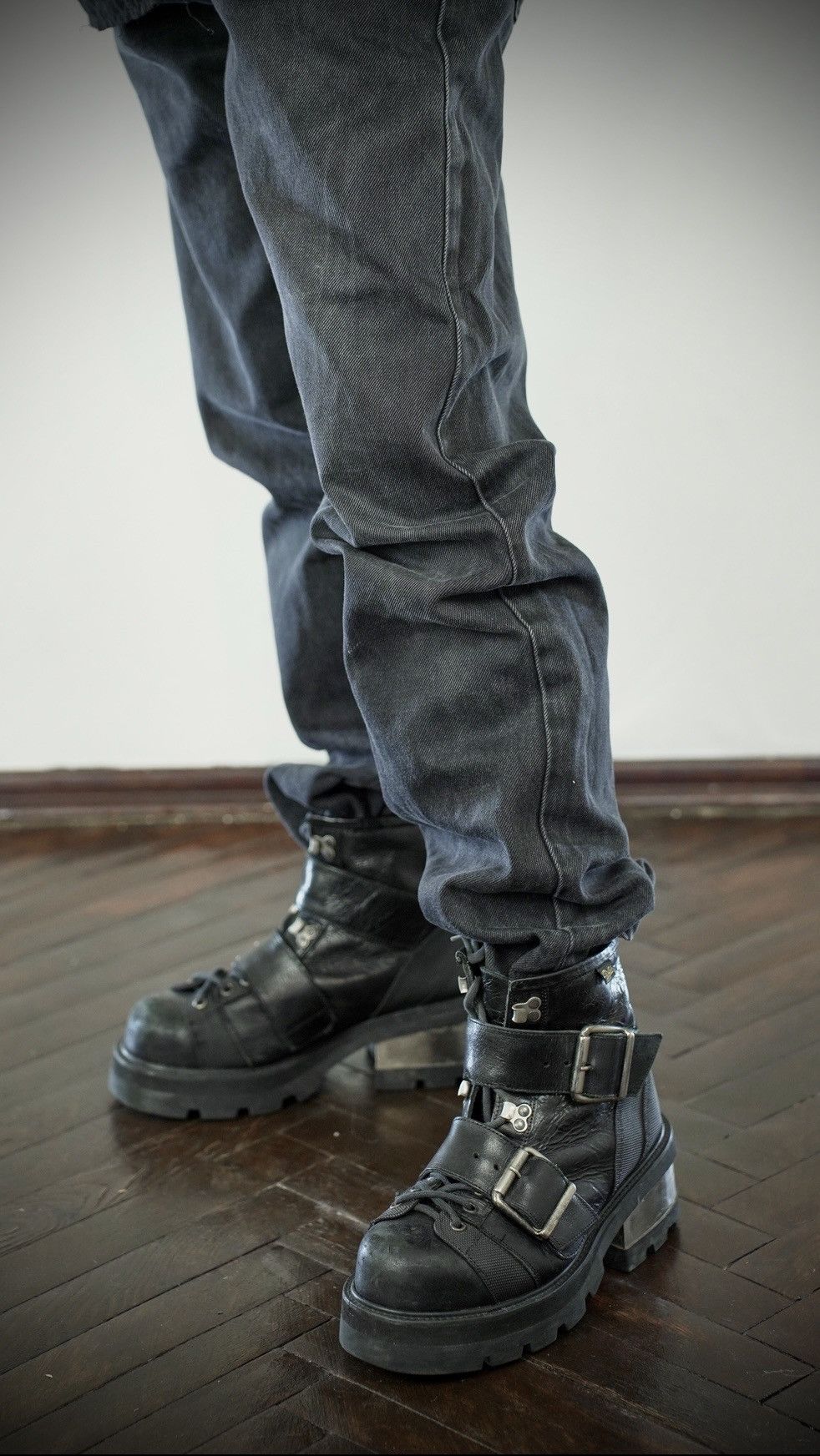 Buffalo London Dirk Bikkembergs Style Metal Heel PlatformLeather Boots Size US 9 / EU 42 - 4 Thumbnail