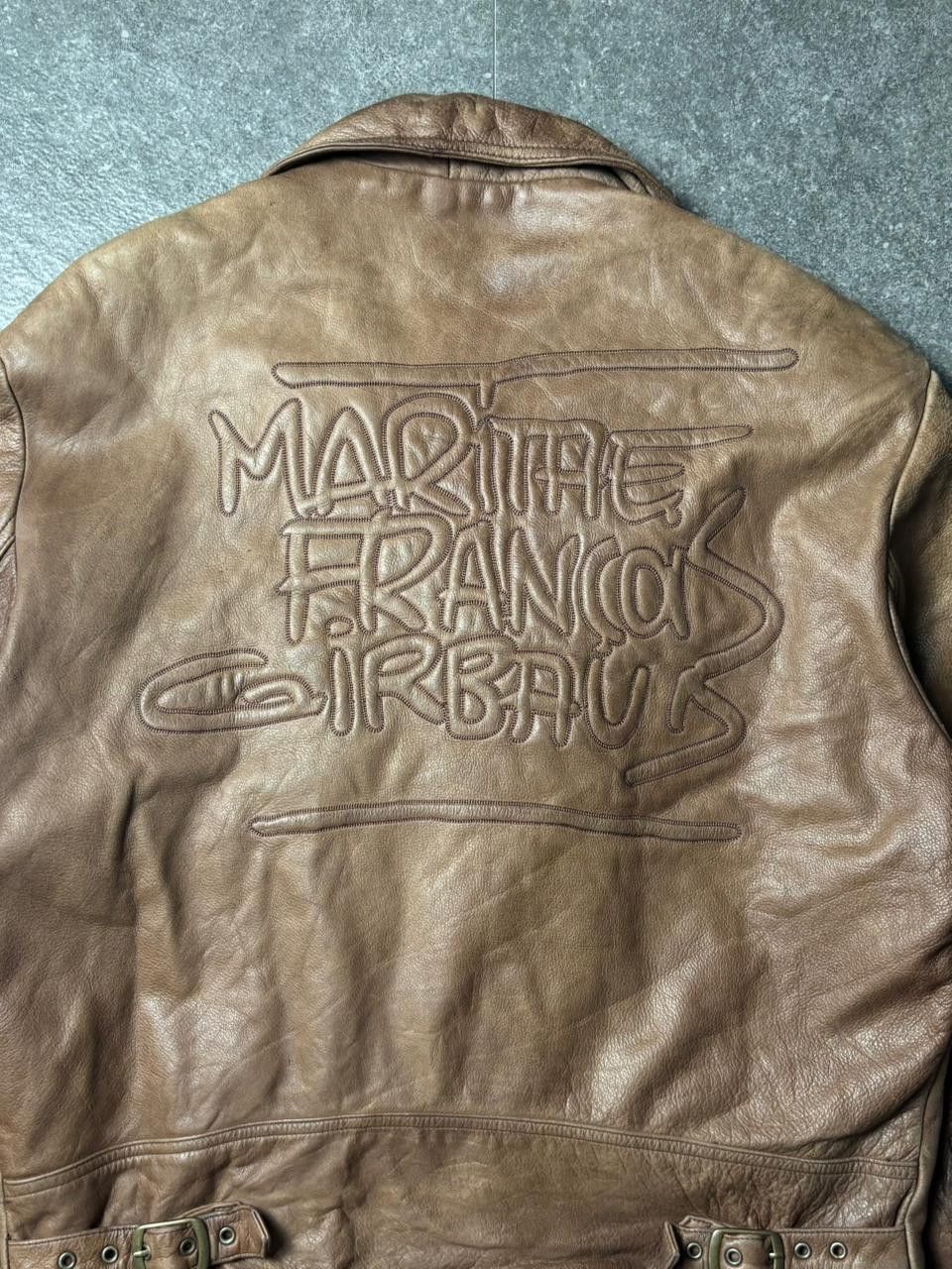 Marithe + Francois Girbaud 1990s Marithe Francois Girbaud Ramones Leather Jacket Size US L / EU 52-54 / 3 - 3 Thumbnail