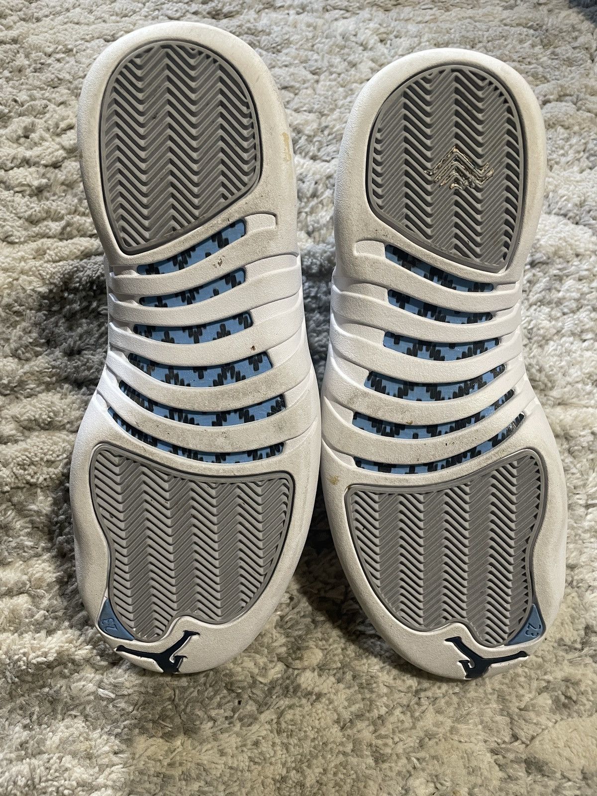 Jordan Brand Jordan 12 Retro Grey University Blue Size US 8.5 / EU 41-42 - 5 Thumbnail