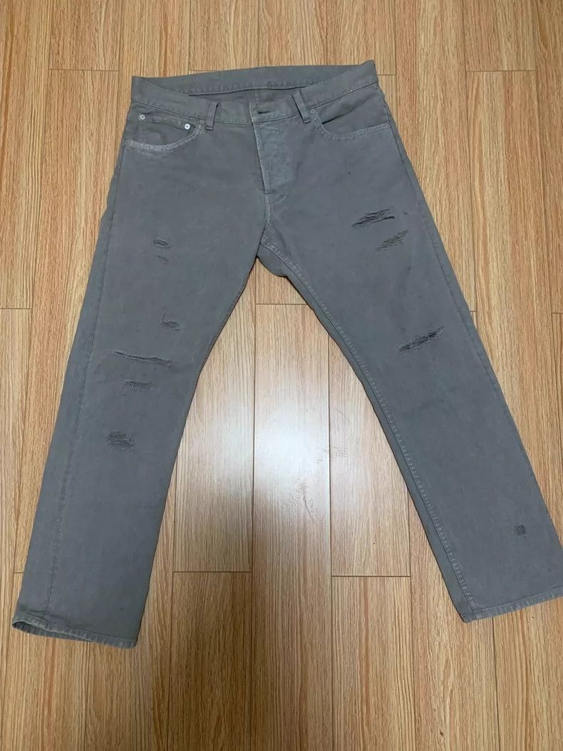 Visvim Visvim Fluxus Grey Distressed Denim Pants- DMC Size US 34 / EU 50 - 1 Thumbnail