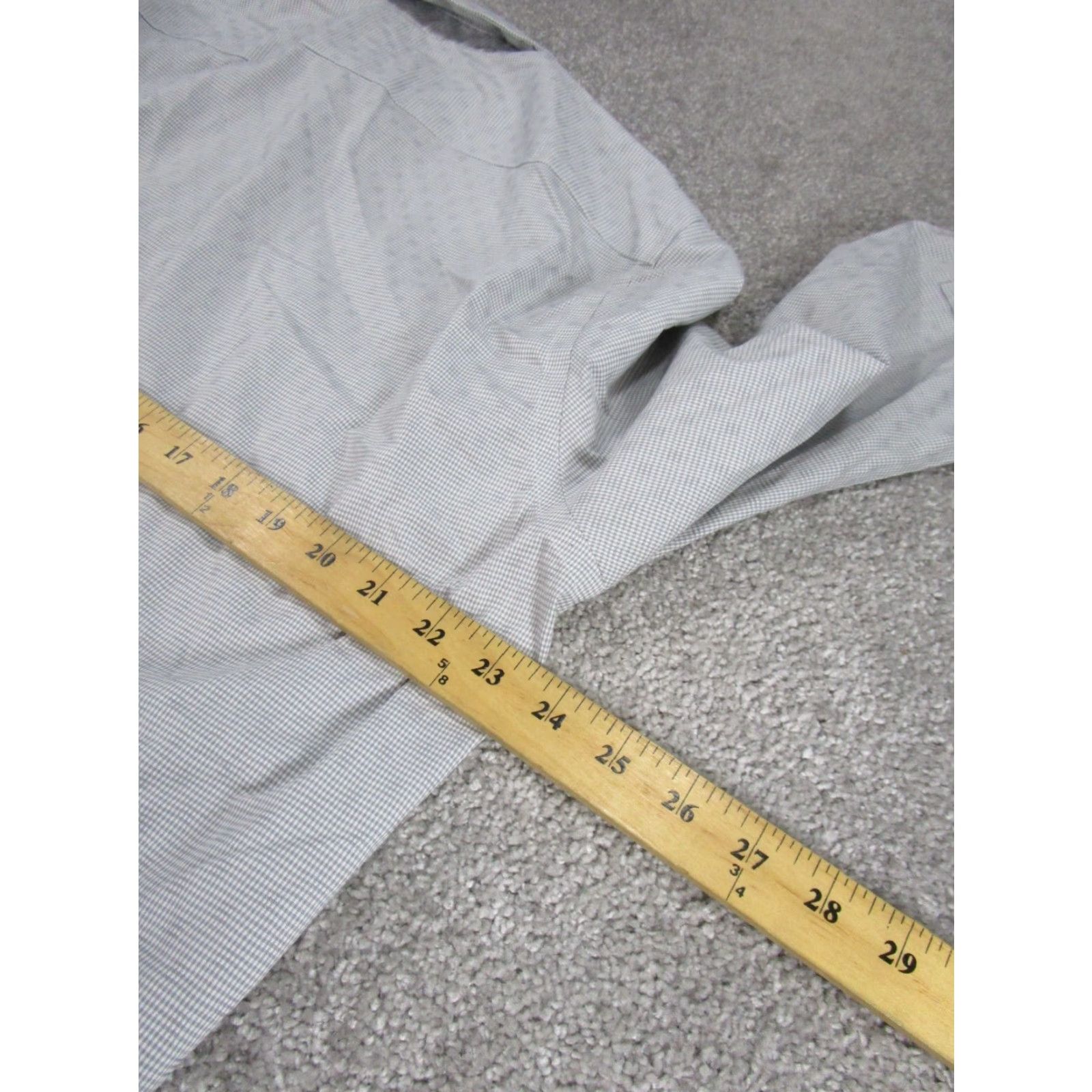 Michael Kors MICHAEL KORS Dress Shirt Mens 16.5 Long Sleeve Plaid Stretch Gray Cotton Regular Fit Size 42R - 5 Thumbnail
