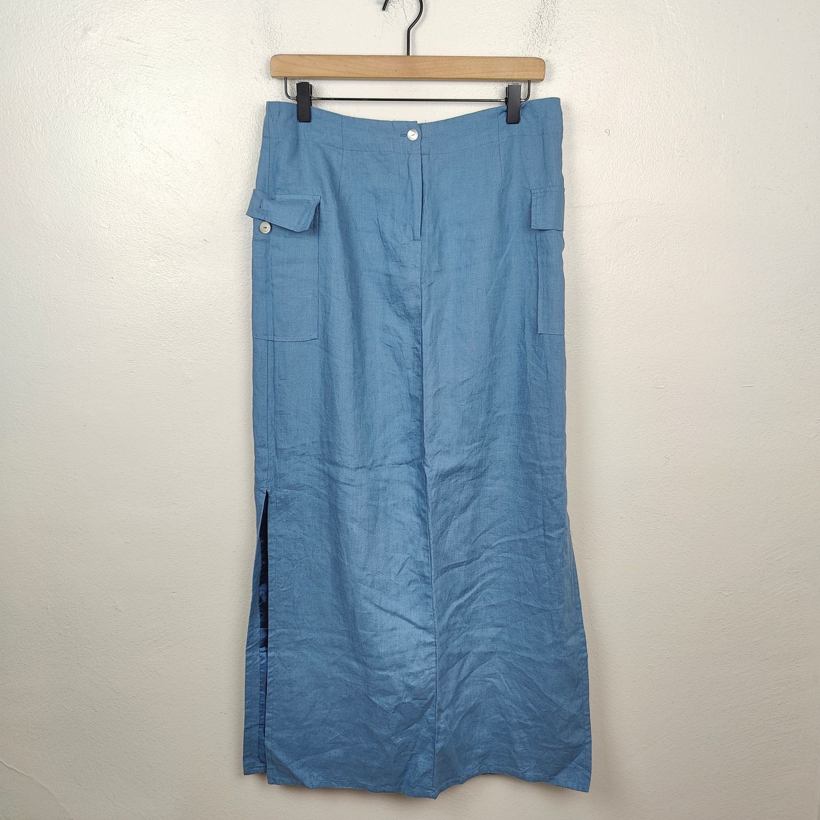 Other Vintage Y2K Edward Linen Cargo Maxi Skirt Womens Medium Size 29" - 1 Thumbnail
