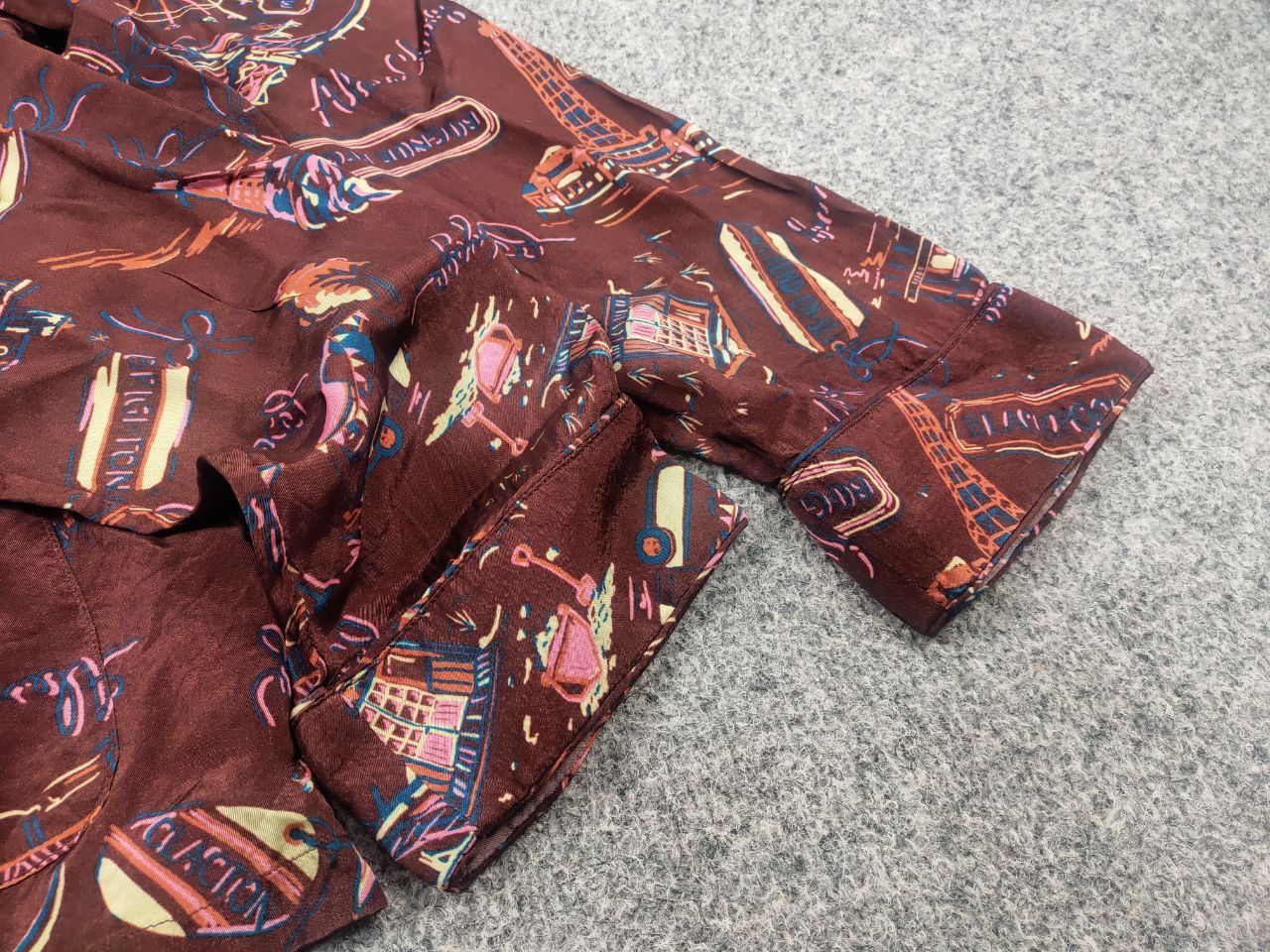 Alexa Chung Alexa Chung Design Blouse Burgundy Button Up Satin Shirt Size S / US 4 / IT 40 - 7 Thumbnail