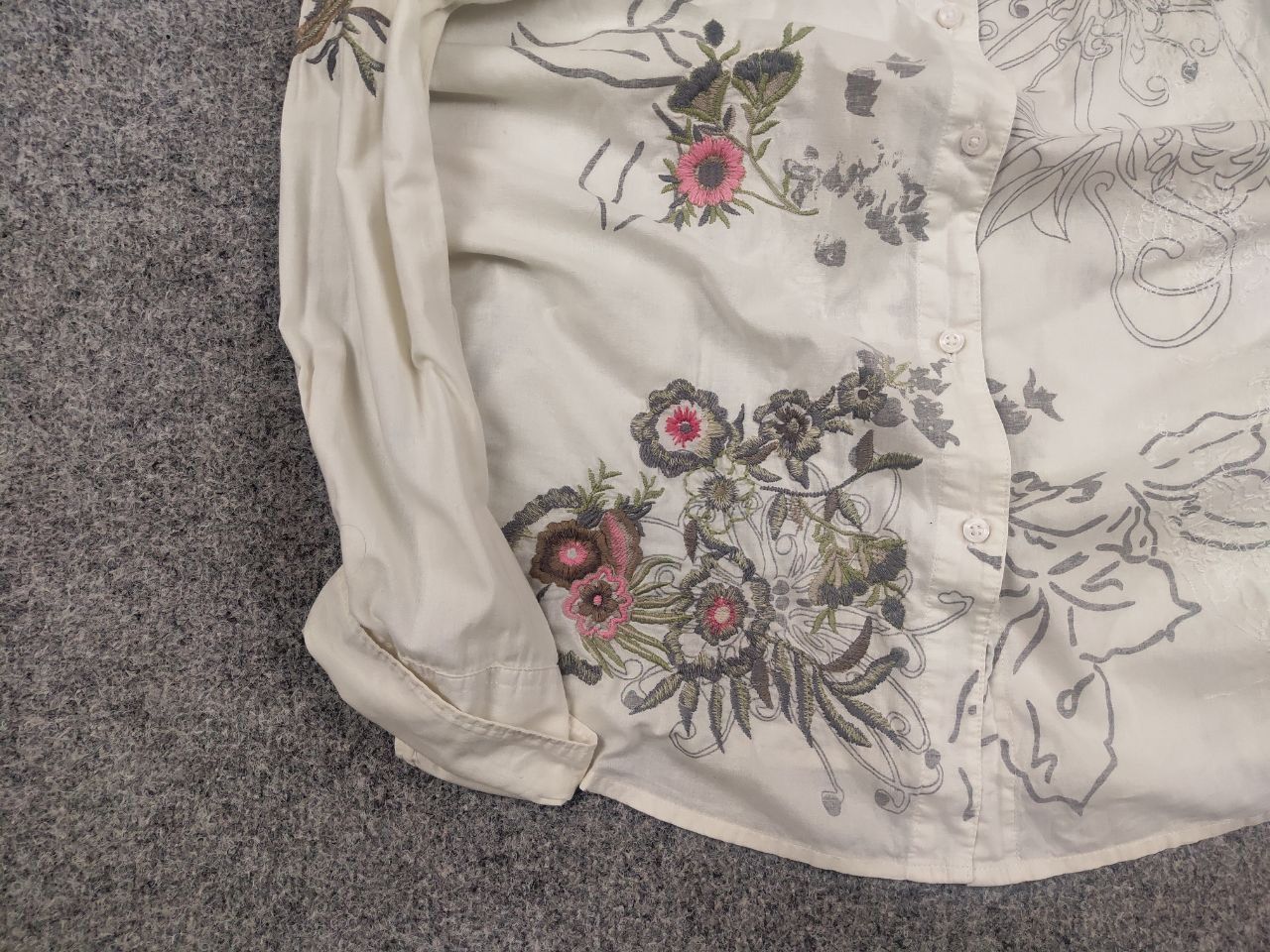 ESPIRIT Esprit Vintage Y2K Style embroidered flower Buttons shirt Size XL / US 12-14 / IT 48-50 - 6 Thumbnail