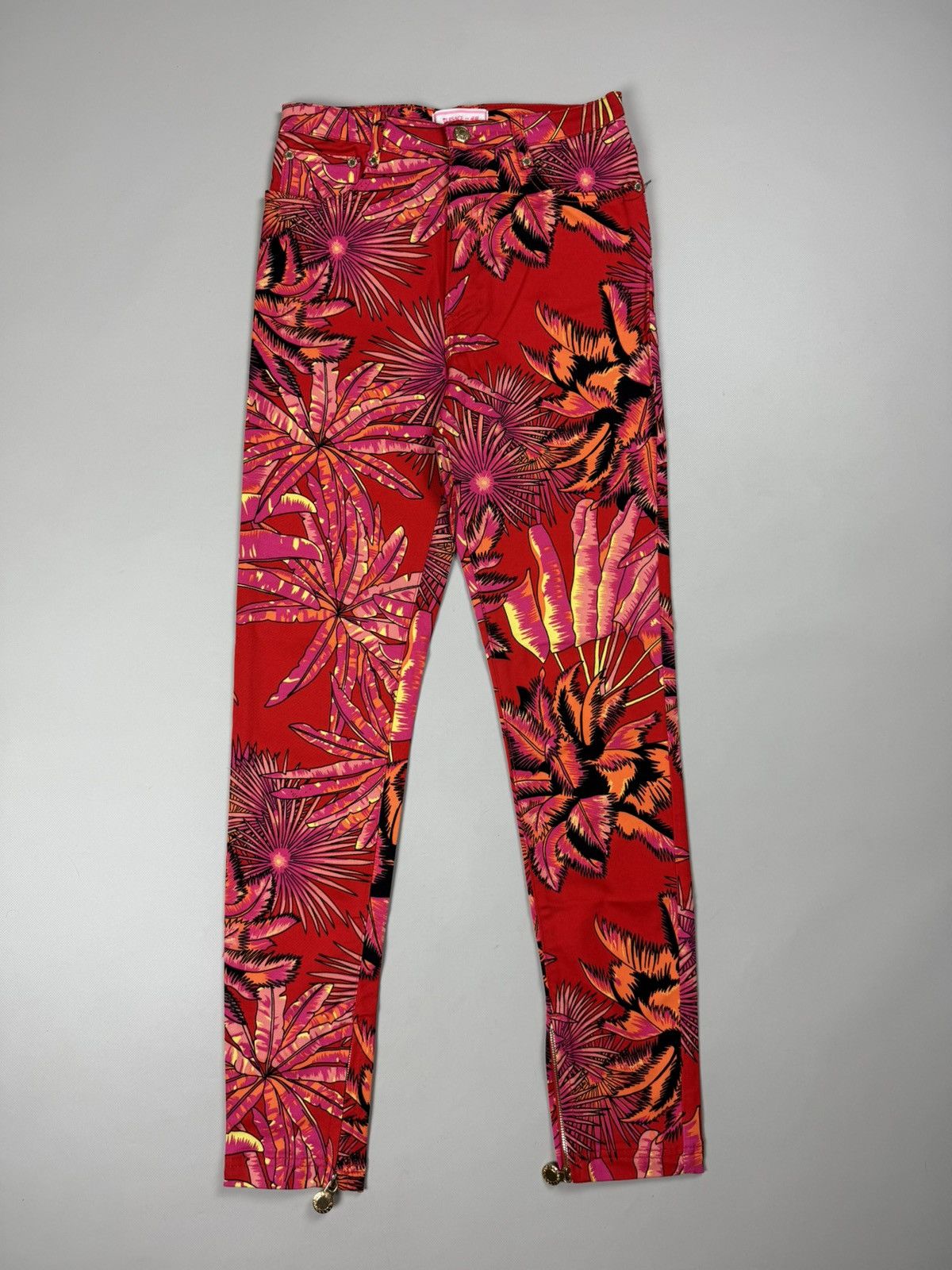 Versace Versace H&M Ladies Floral Pattern Ankle Zip Jeans Pants Size 28" / US 6 / IT 42 - 1 Thumbnail