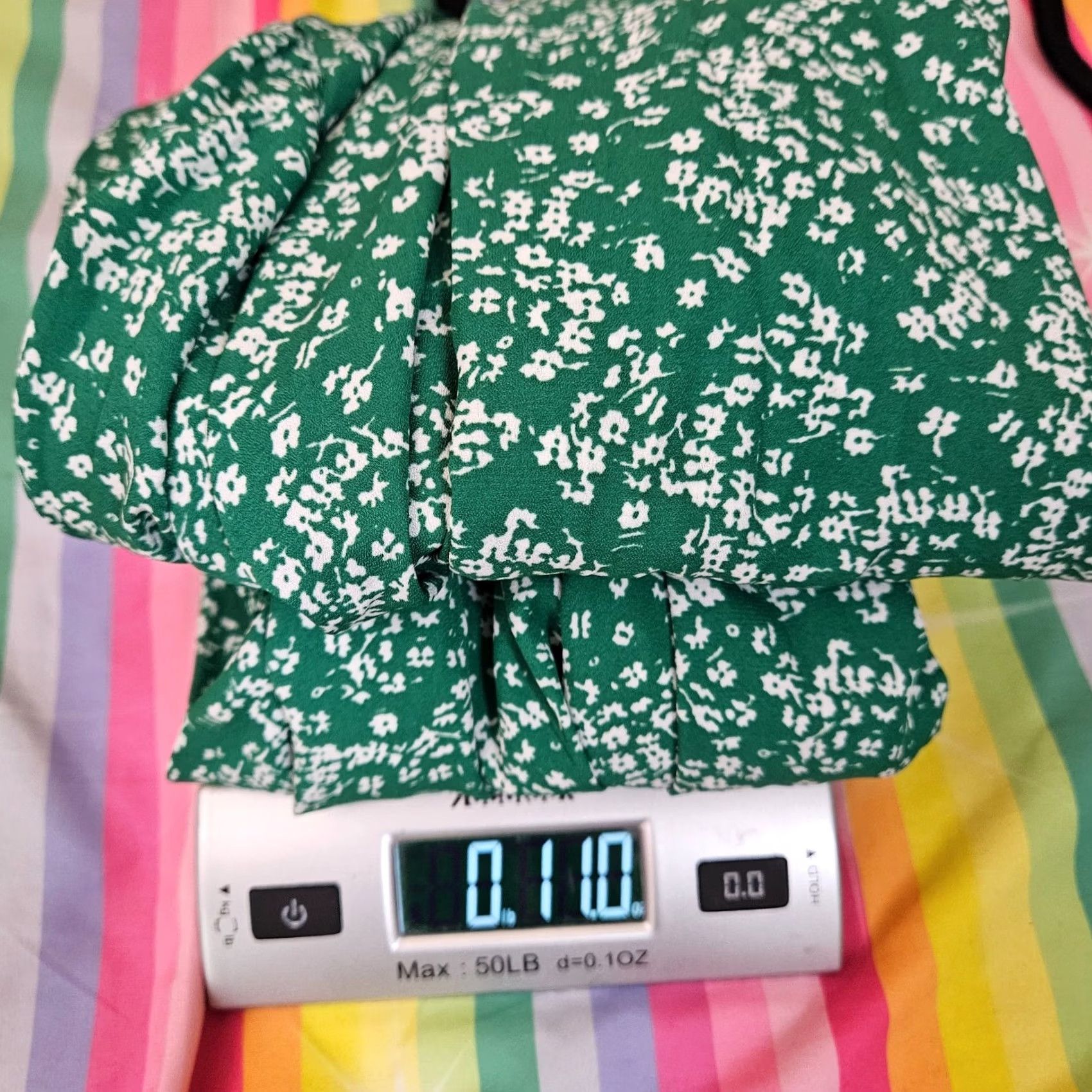 Lulus Lulu's Women's Fleurtation Green Floral Off The Shoulder Midi Dress S NEW Size S / US 4 / IT 40 - 4 Thumbnail