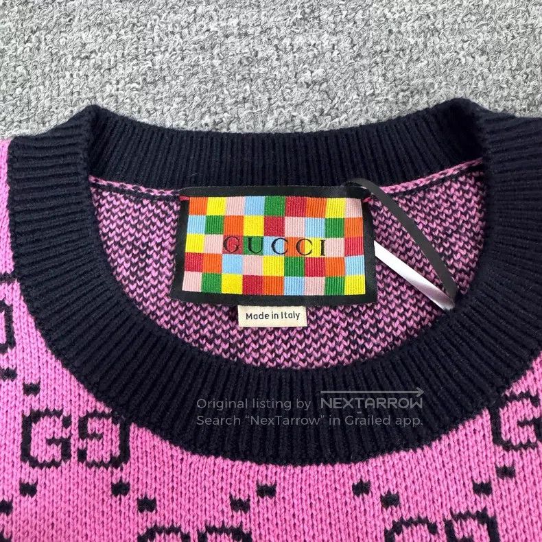 Gucci Gucci Double G Full Logo Knitted Sweater Size L / US 10 / IT 46 - 5 Thumbnail