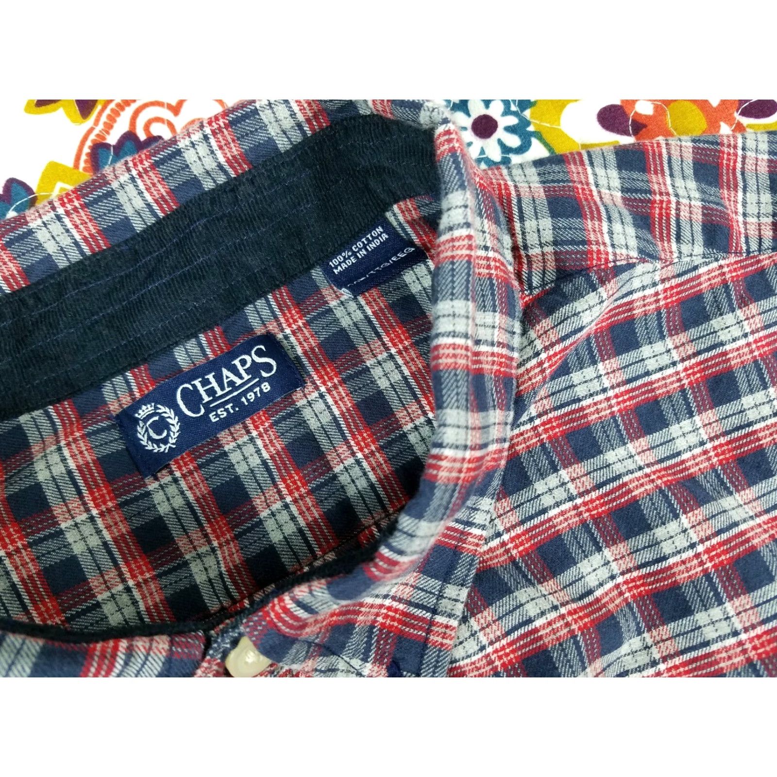 Chaps VINTAGE Chaps Ralph Lauren Polo Shirt Long Sleeve Button Up 2XL Red Checkered Mens Size US XXL / EU 58 / 5 - 3 Thumbnail