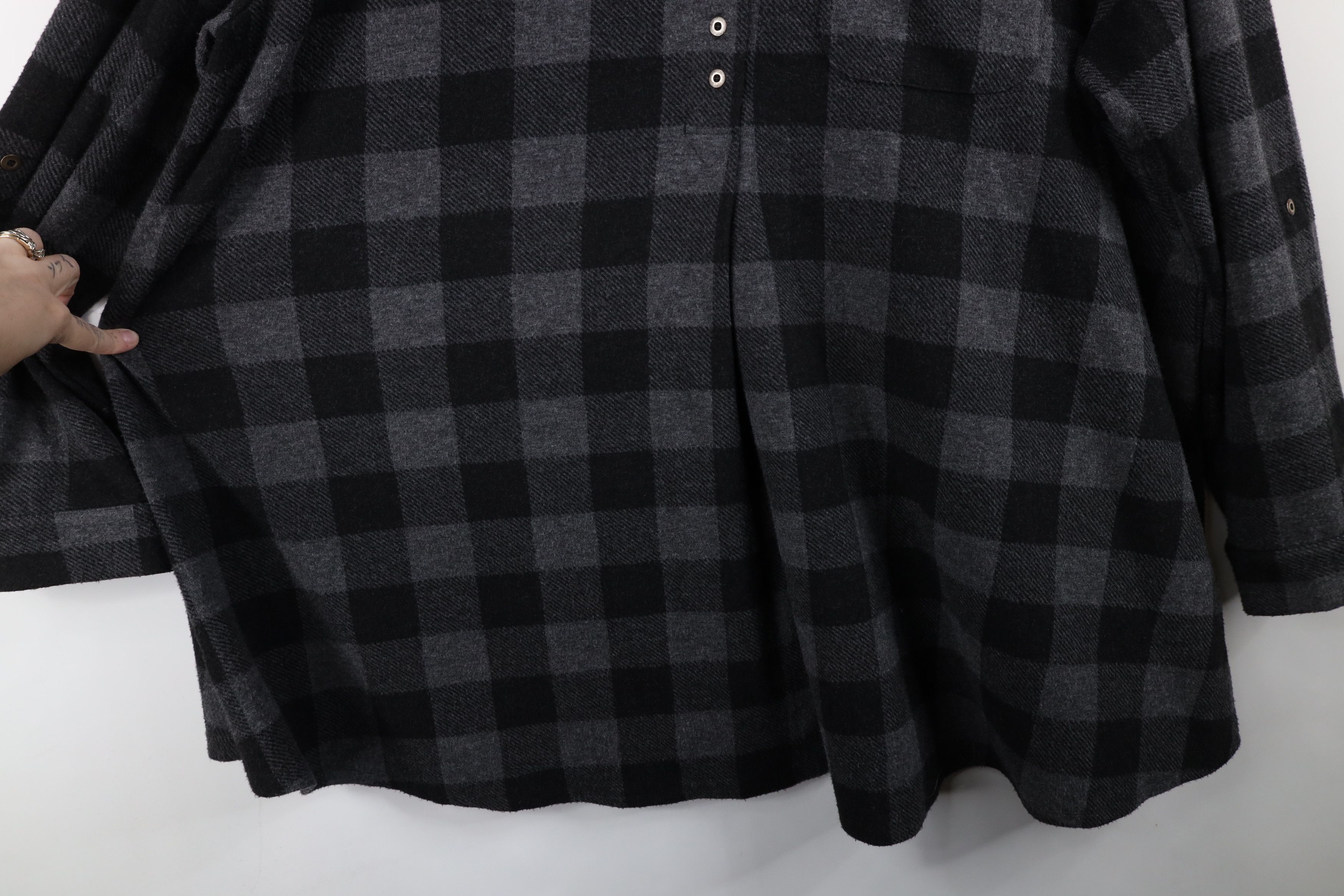 Soft Surroundings Soft Surroundings Collared Fleece Henley Tunic Sweater Plaid Size 3XL / US 20-22 - 8 Thumbnail
