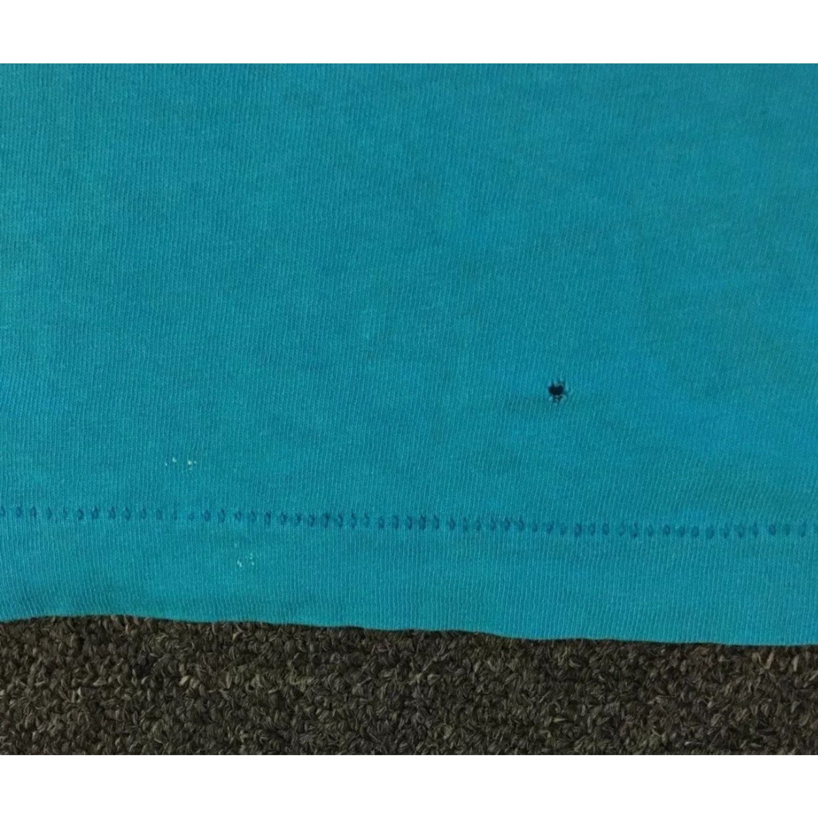 Fruit Of The Loom VINTAGE FOTL Shirt Mens L Blue 80s 90s Grunge Punk Surf Skate Distressed Single Stitch USA Made Size US L / EU 52-54 / 3 - 5 Thumbnail